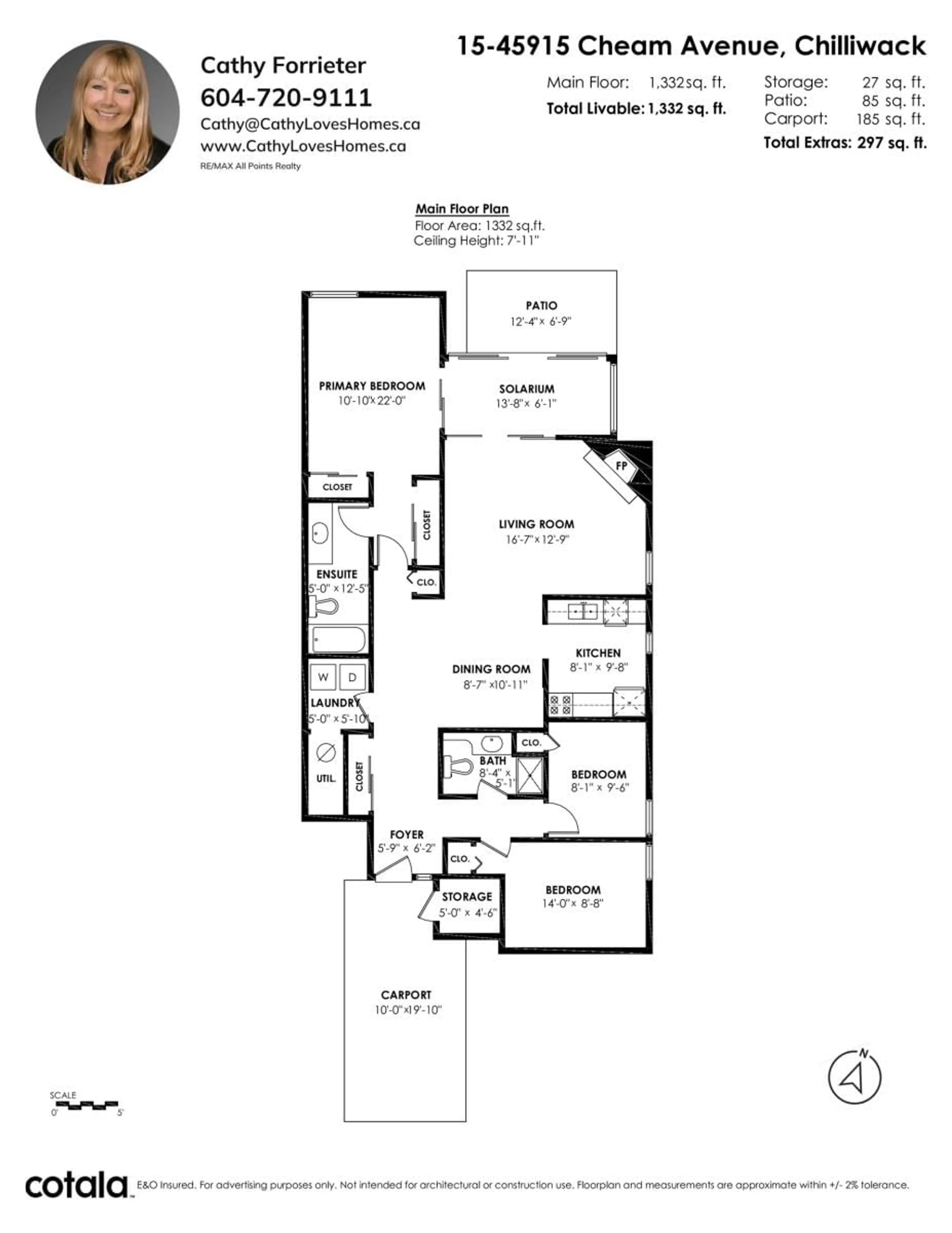 Floor plan for 15 45915 CHEAM AVENUE, Chilliwack British Columbia V2P1N7