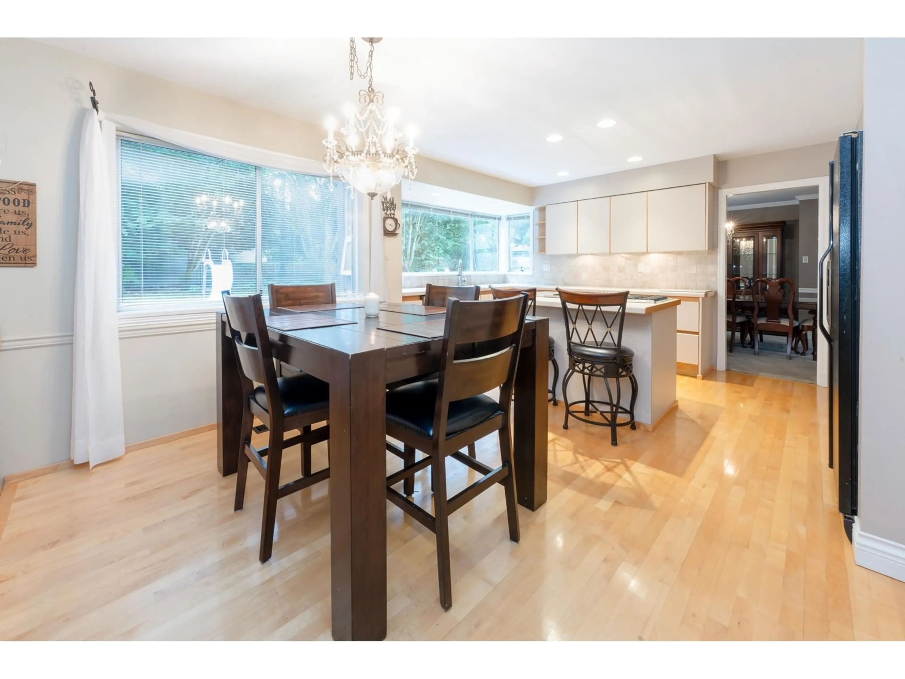 Dining room, wood/laminate floor for 17352 26A, Surrey British Columbia V3Z0E6