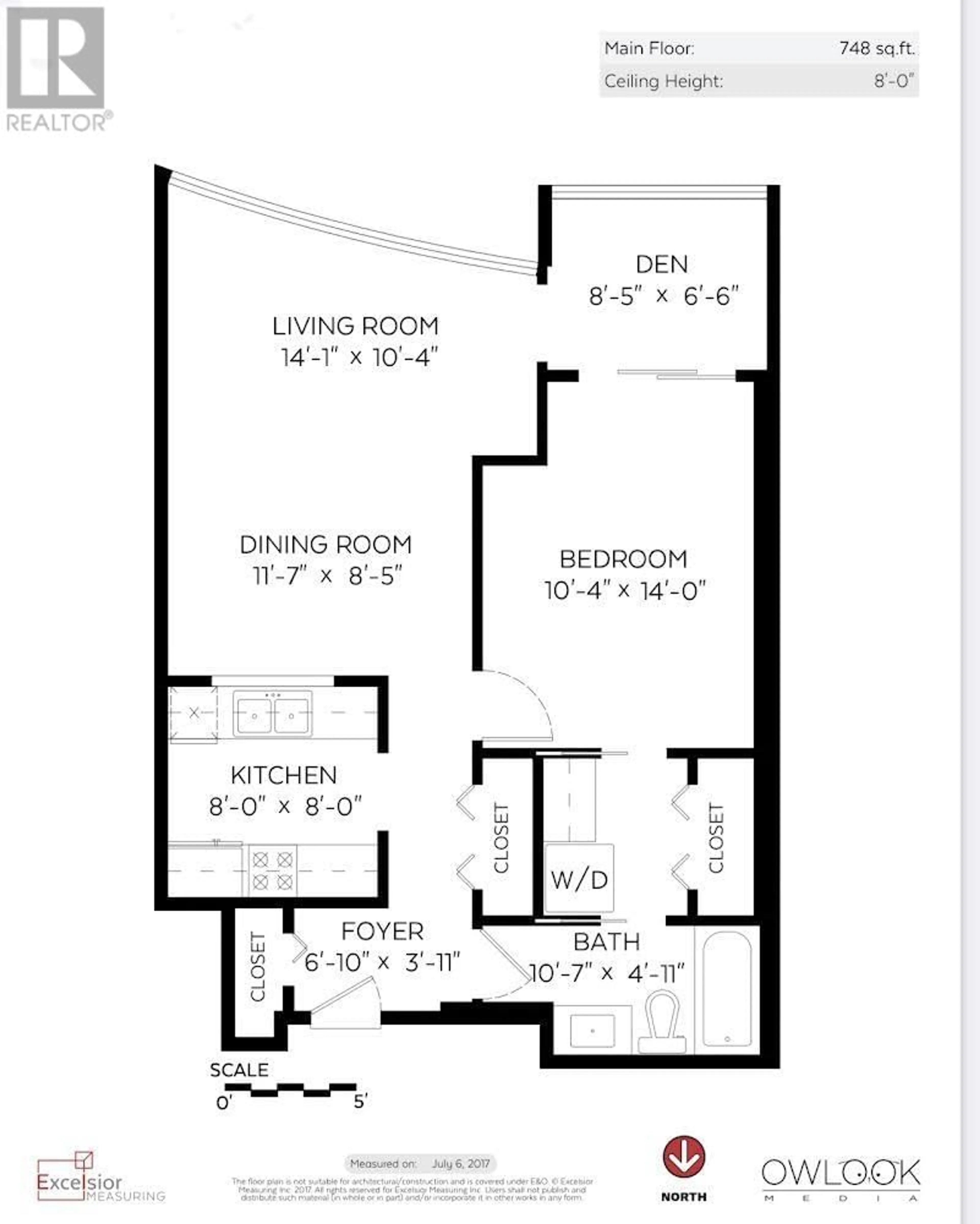 Floor plan for 1504 1323 HOMER STREET, Vancouver British Columbia V6B5T1