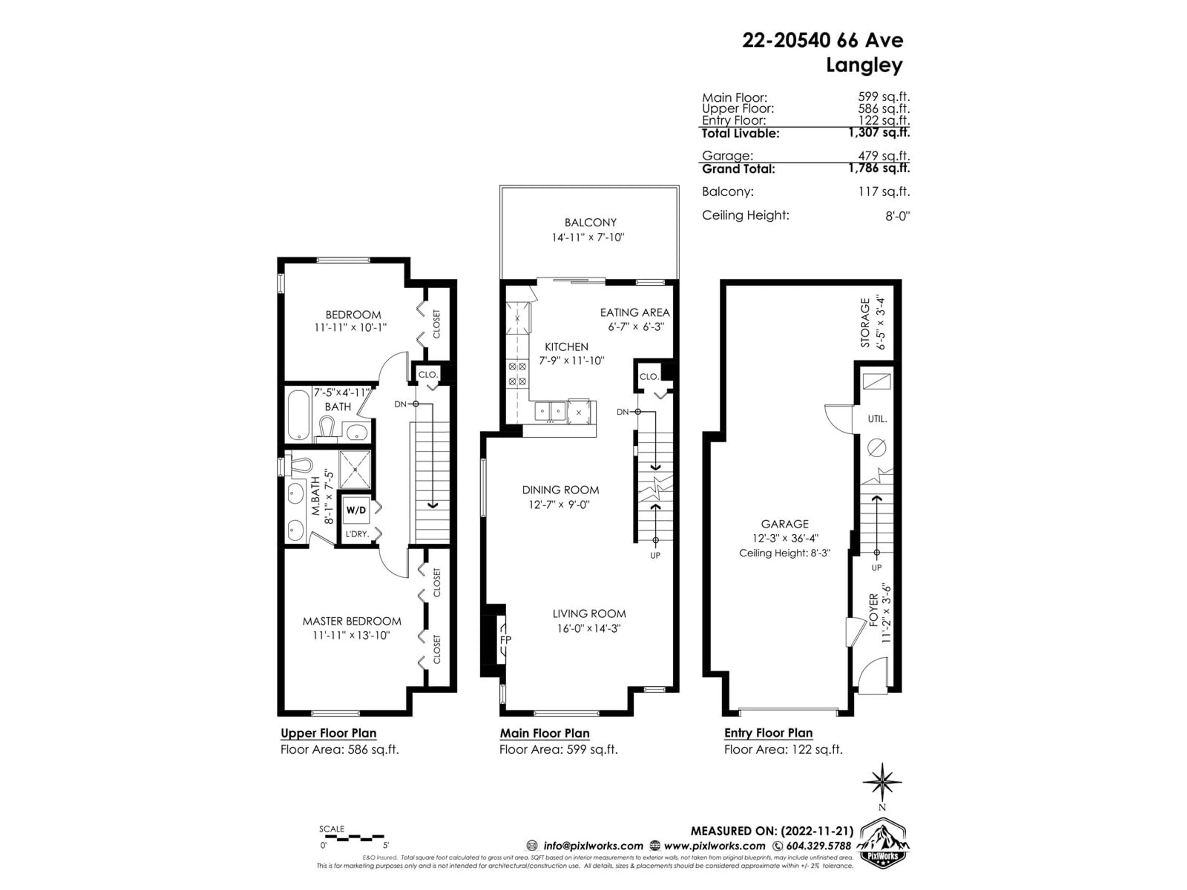 Floor plan for 22 20540 66 AVENUE, Langley British Columbia V2Y2Y7