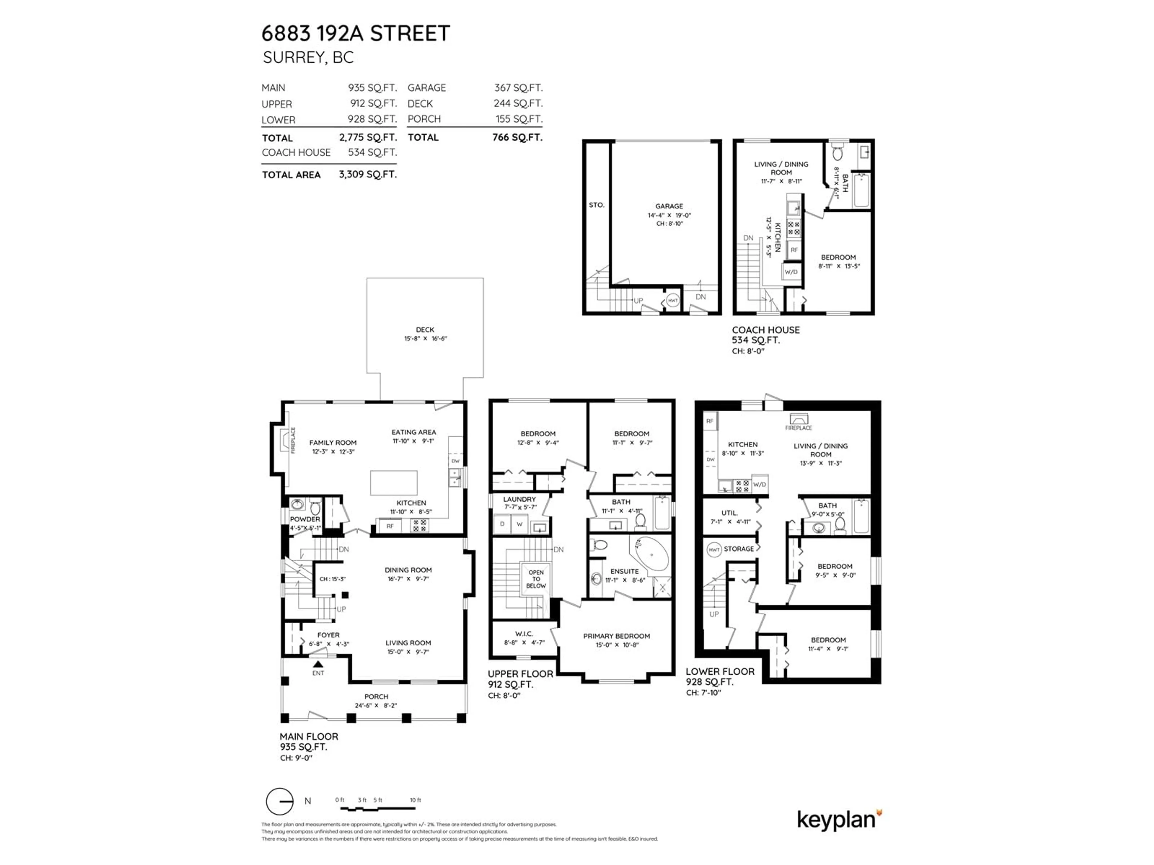 Floor plan for 6883 192A STREET, Surrey British Columbia V4N0B7