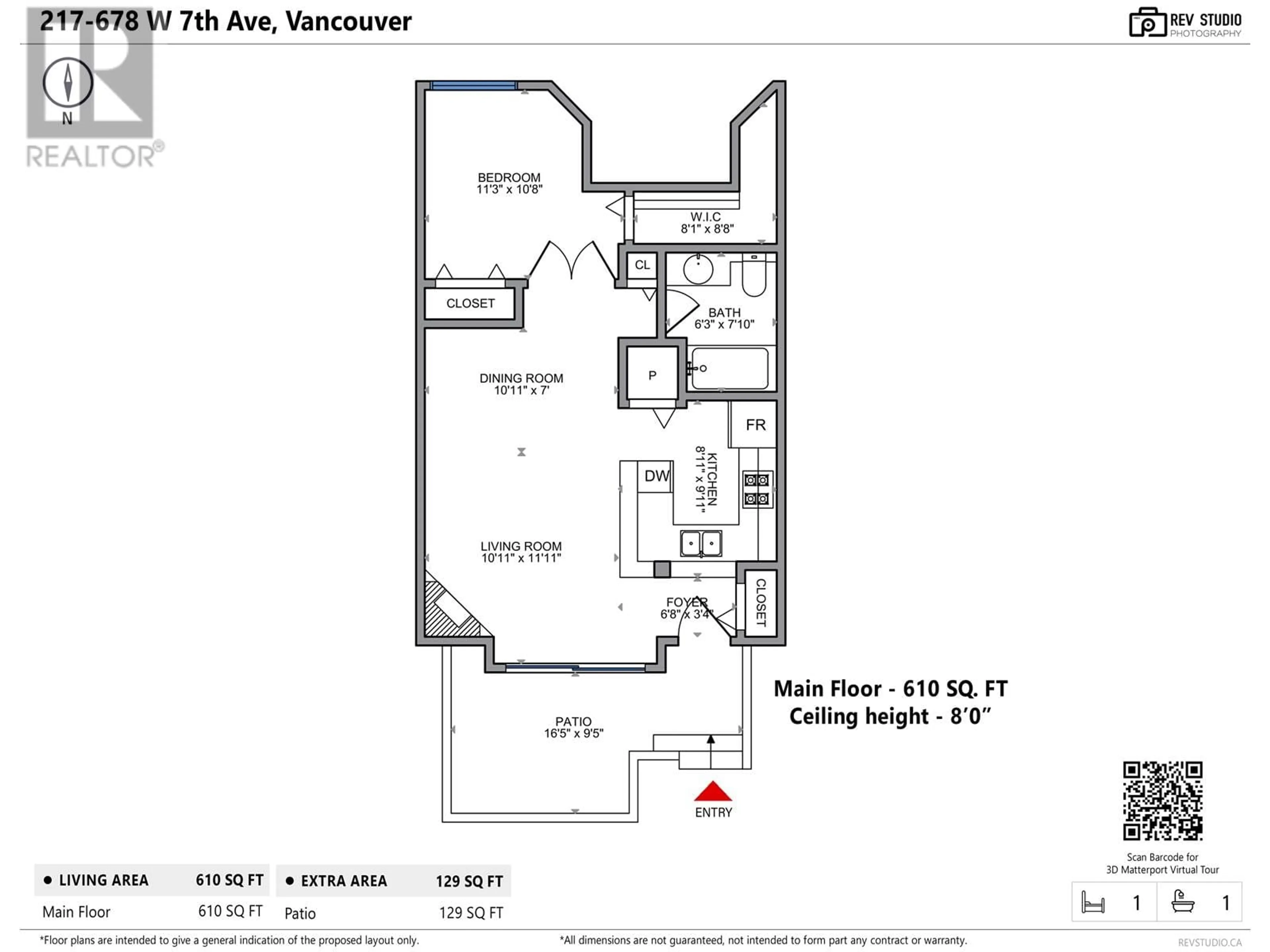 Floor plan for 217 678 W 7TH AVENUE, Vancouver British Columbia V5Z1B5