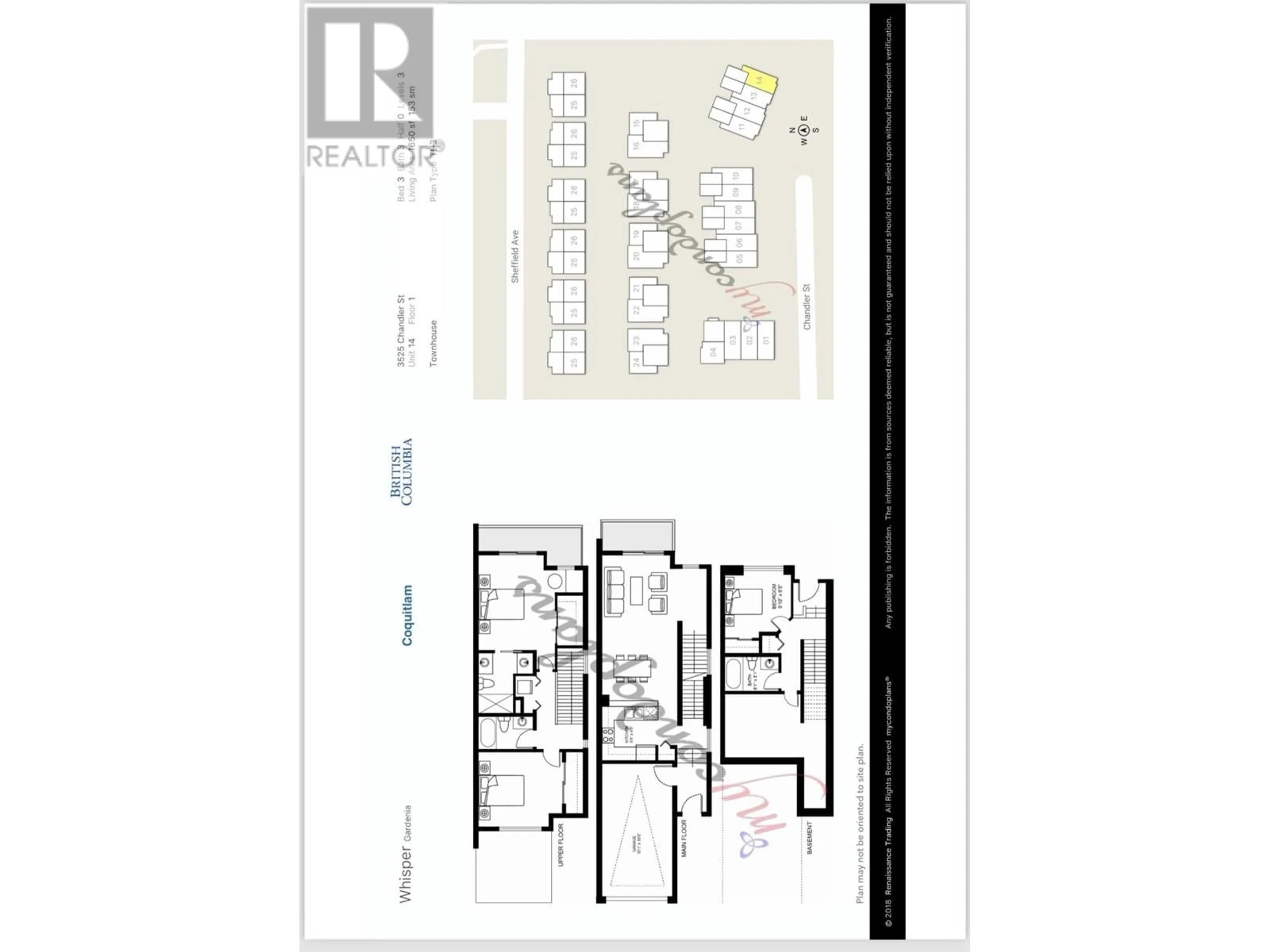 Floor plan for 114 3525 CHANDLER STREET, Coquitlam British Columbia V3E0L9