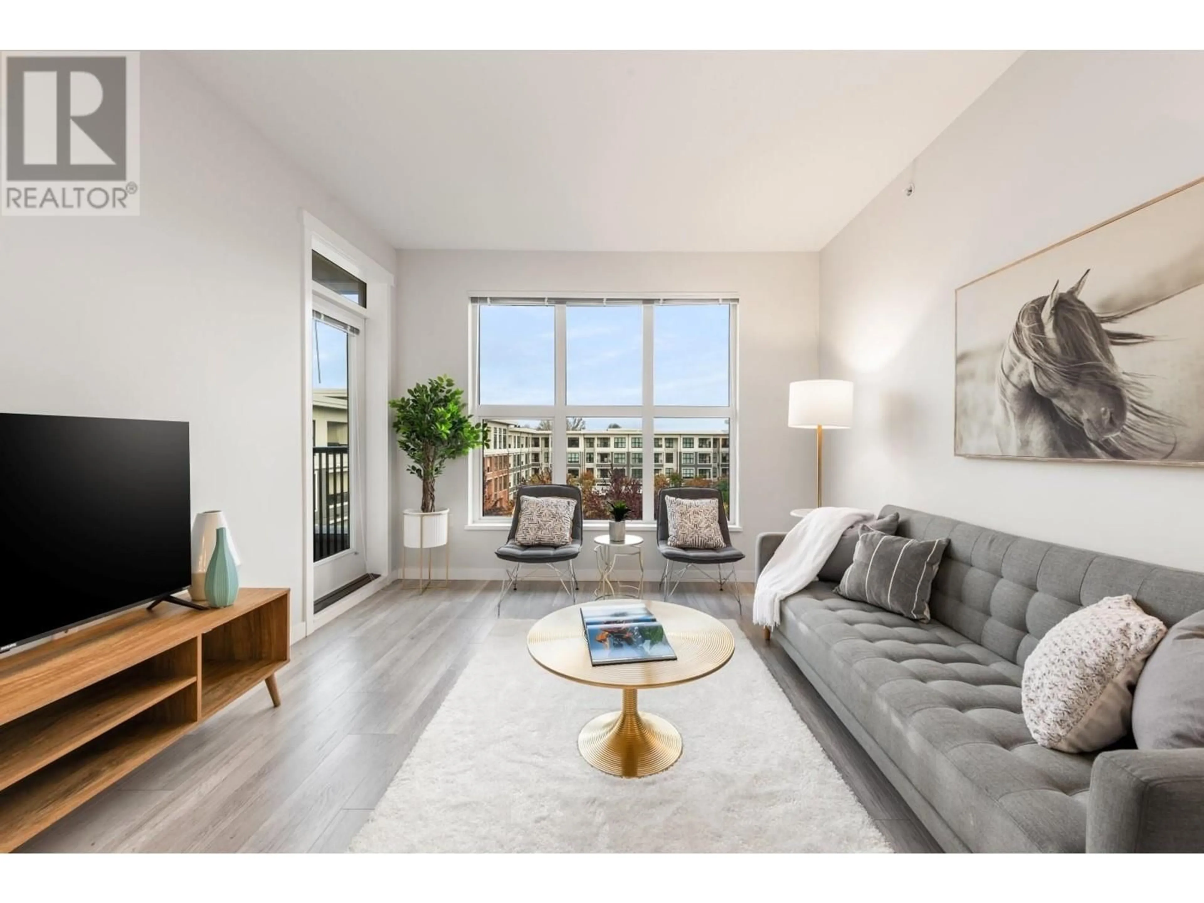 Living room, wood floors for 418 9551 ALEXANDRA ROAD, Richmond British Columbia V6X0S6