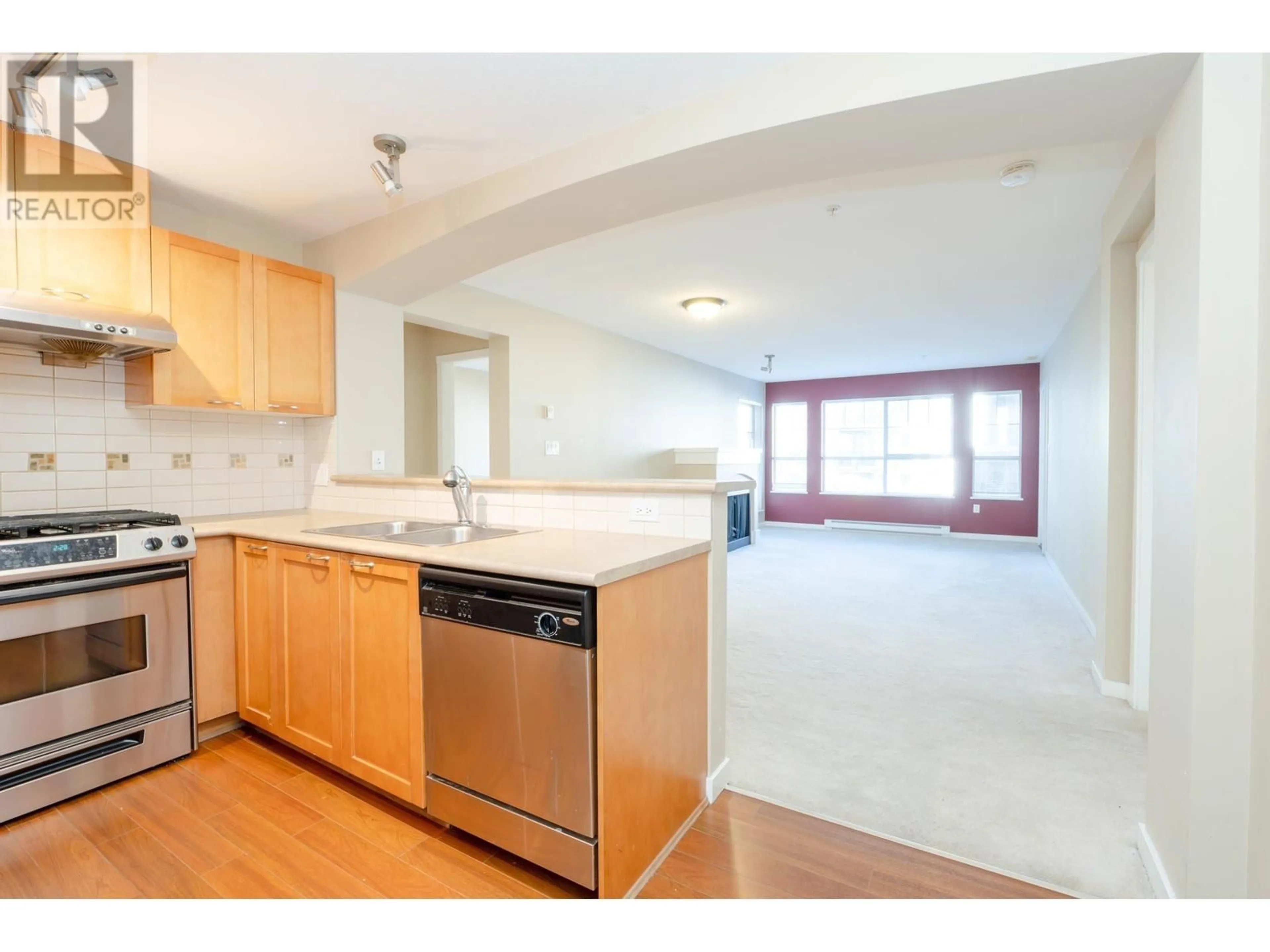 Standard kitchen, wood floors for 301 2958 WHISPER WAY, Coquitlam British Columbia V3E3S7