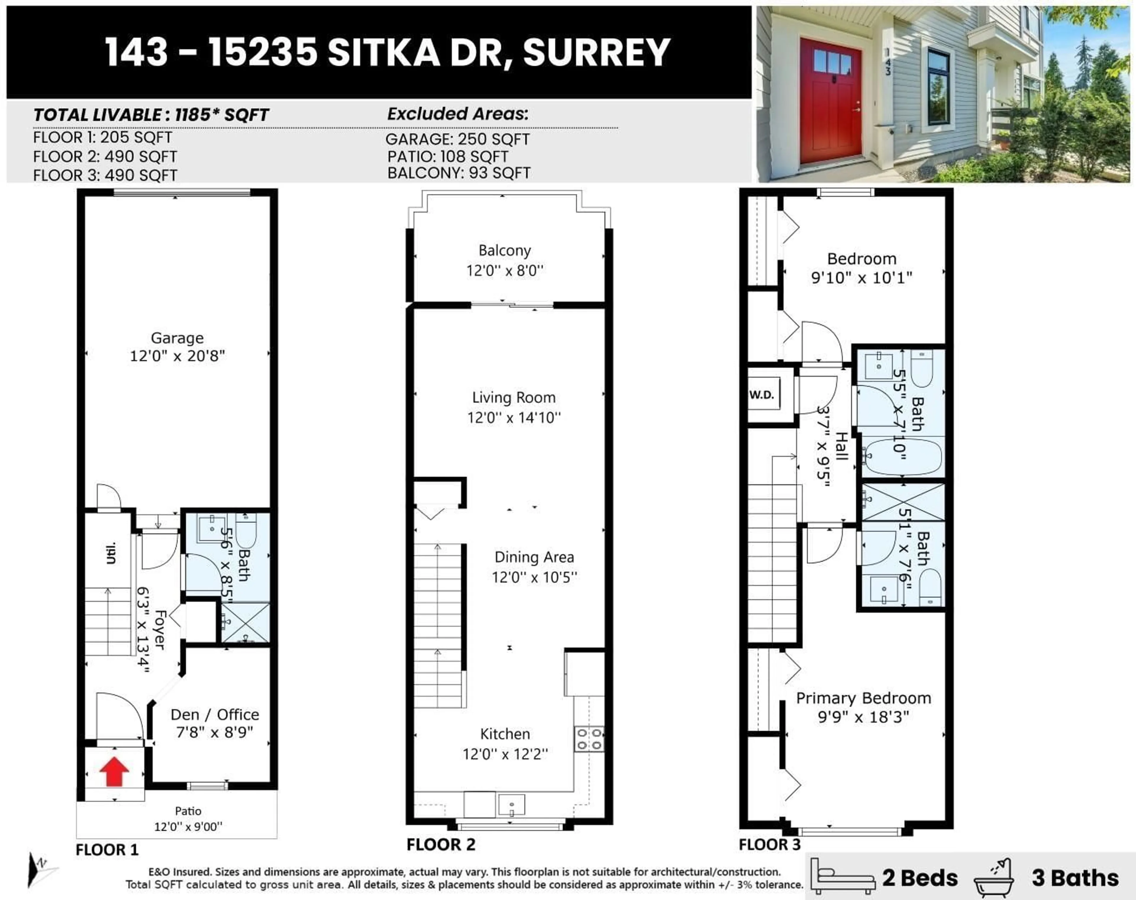 Floor plan for 143 15235 SITKA DRIVE, Surrey British Columbia V3S0A9