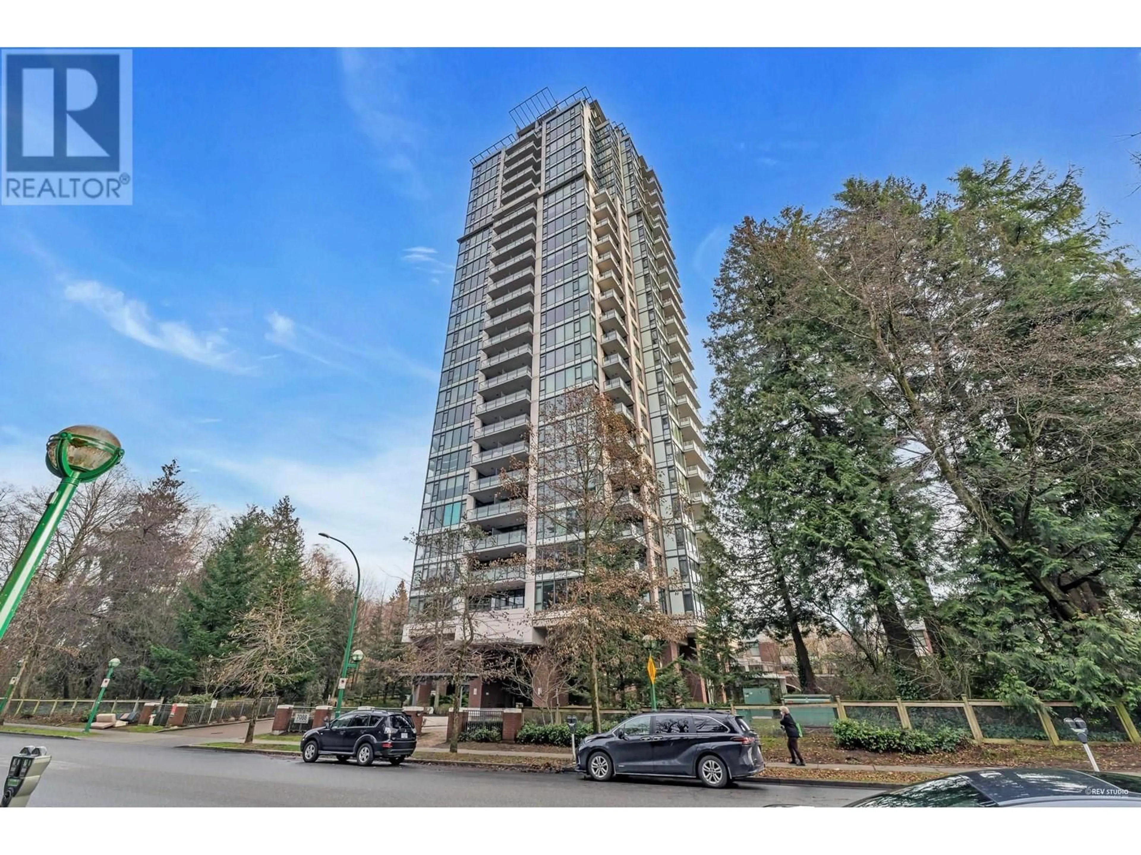 A pic from exterior of the house or condo, the street view for 1605 7088 18TH AVENUE, Burnaby British Columbia V3N0A2