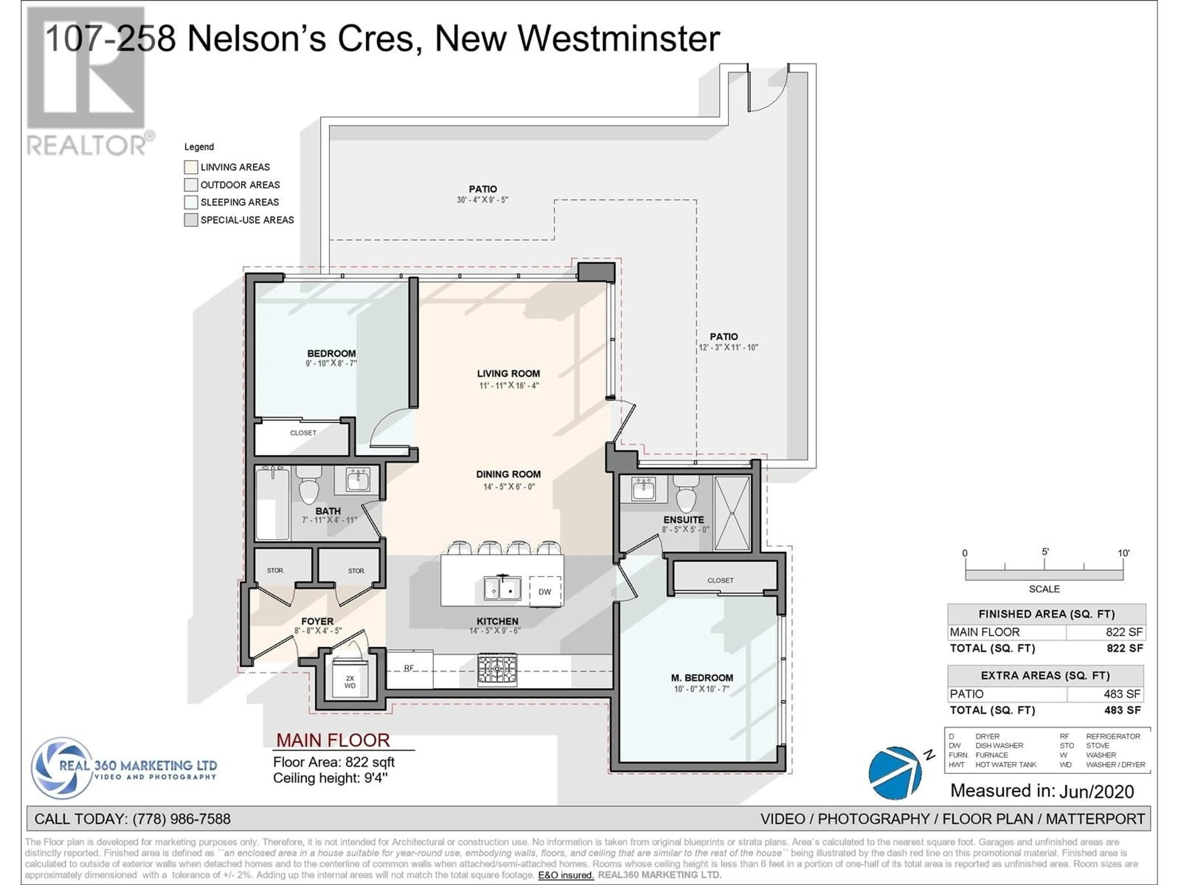 Floor plan for 107 258 NELSON'S COURT, New Westminster British Columbia V3L0J9