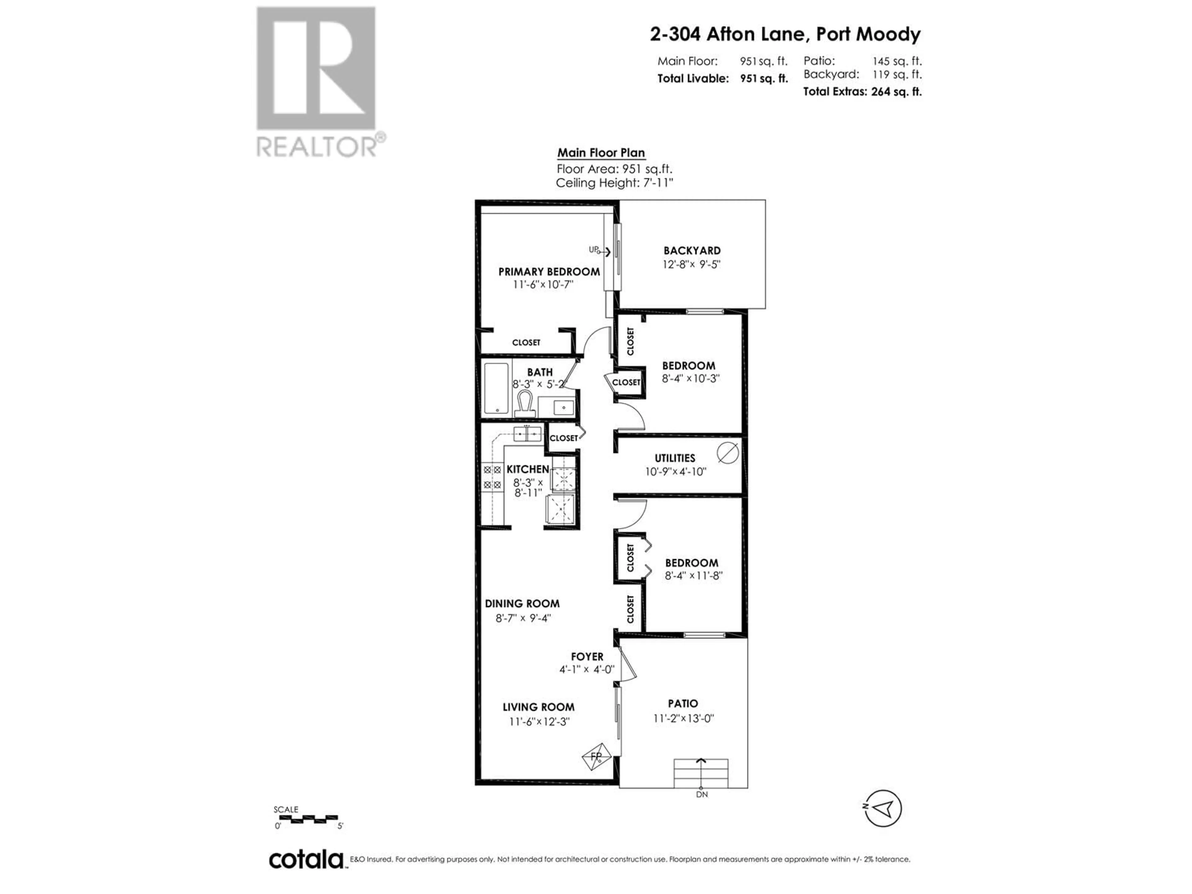 Floor plan for 2 304 AFTON LANE, Port Moody British Columbia V3H3V9