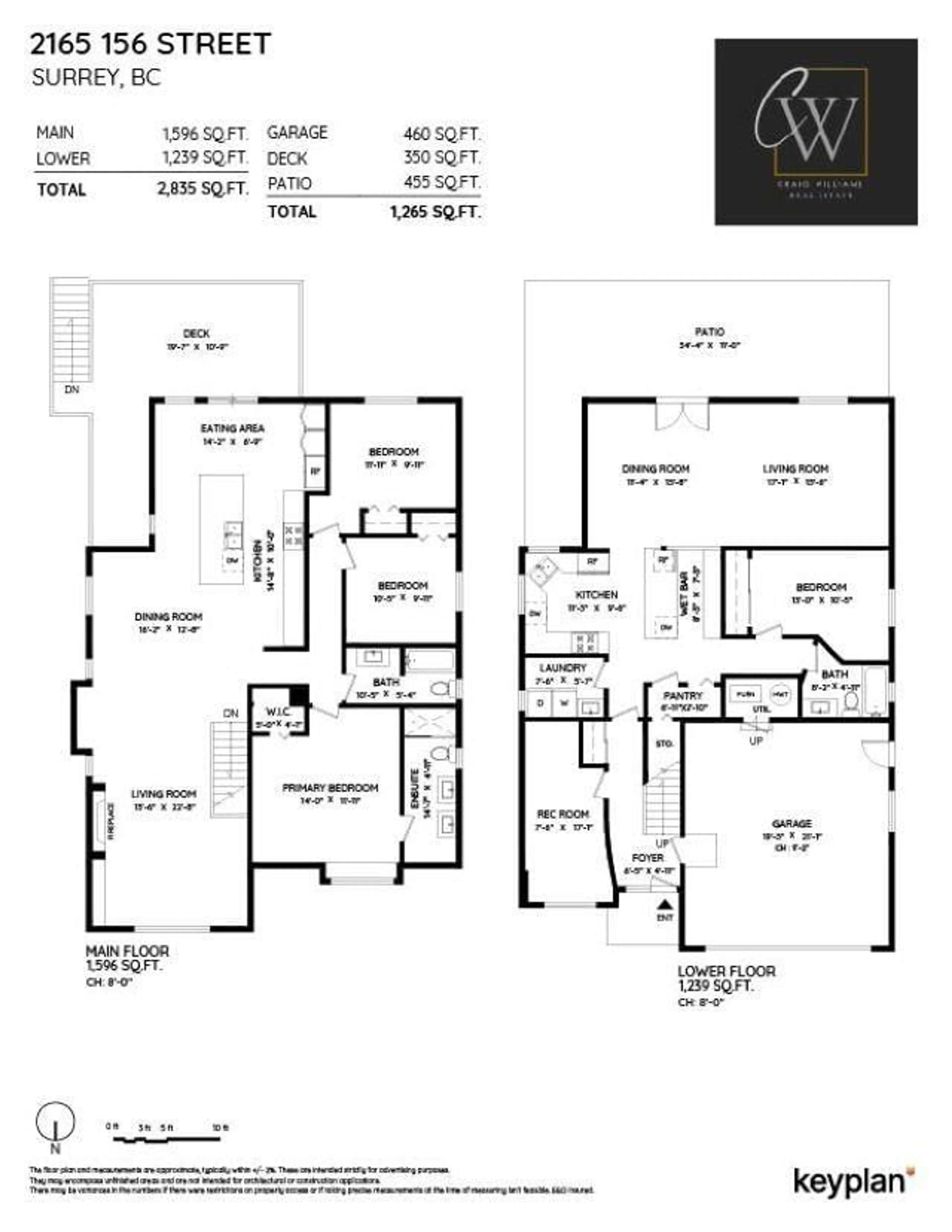 Floor plan for 2165 156 STREET, Surrey British Columbia V4A4T9