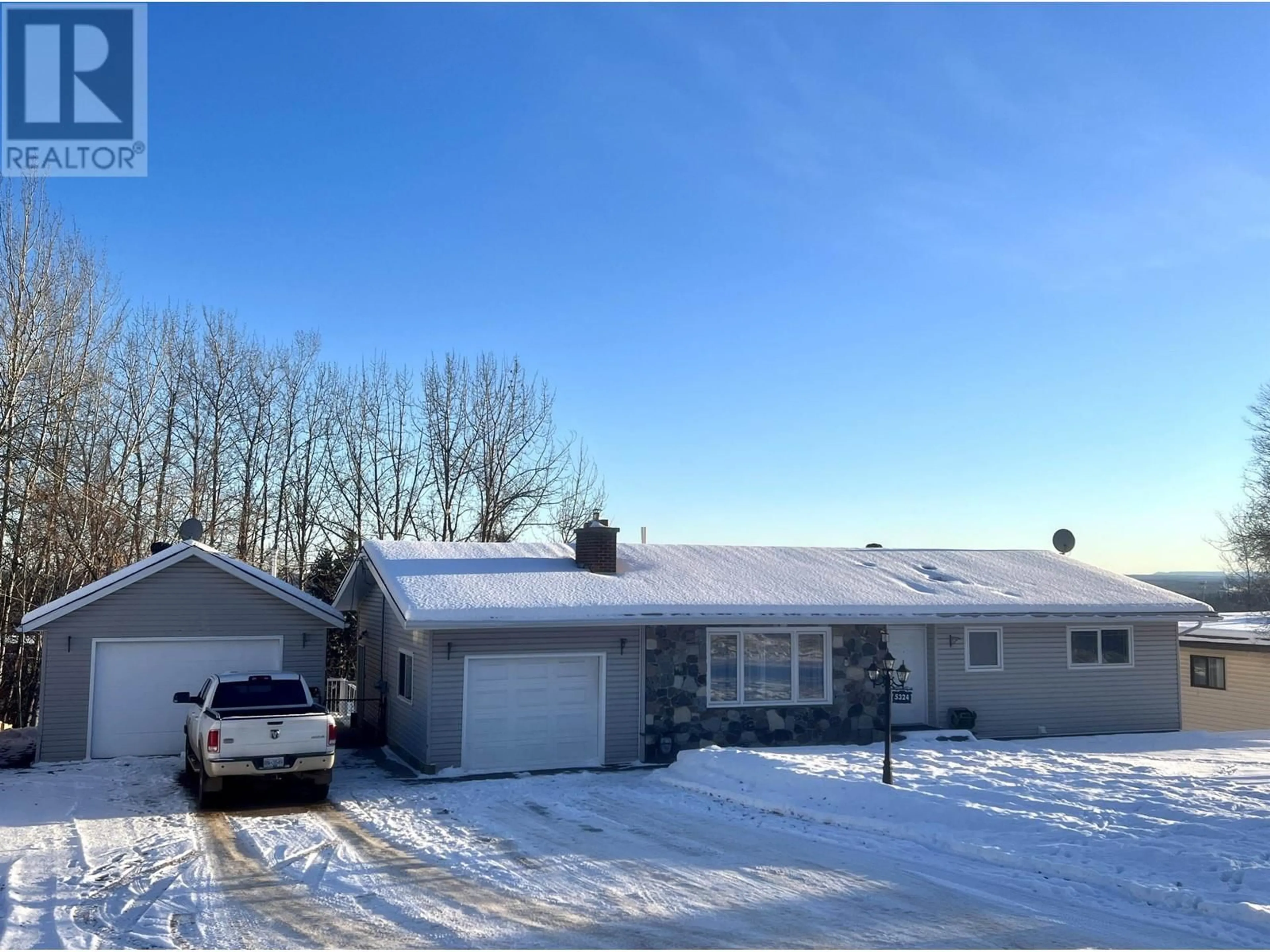 Frontside or backside of a home, the street view for 5324 51 STREET, Fort Nelson British Columbia V0C1R0