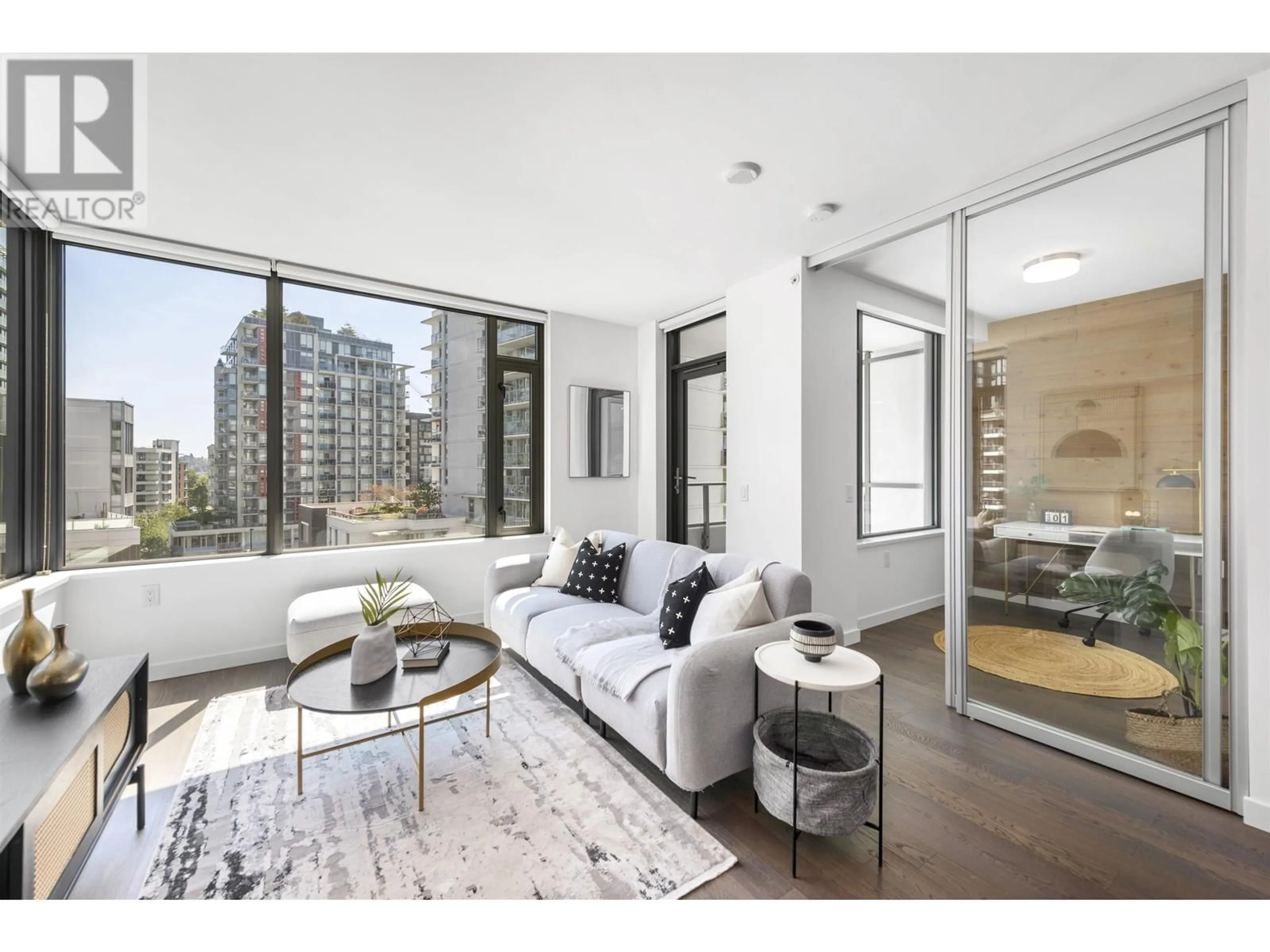 Living room, wood floors for 708 1688 PULLMAN PORTER STREET, Vancouver British Columbia V6A0H3