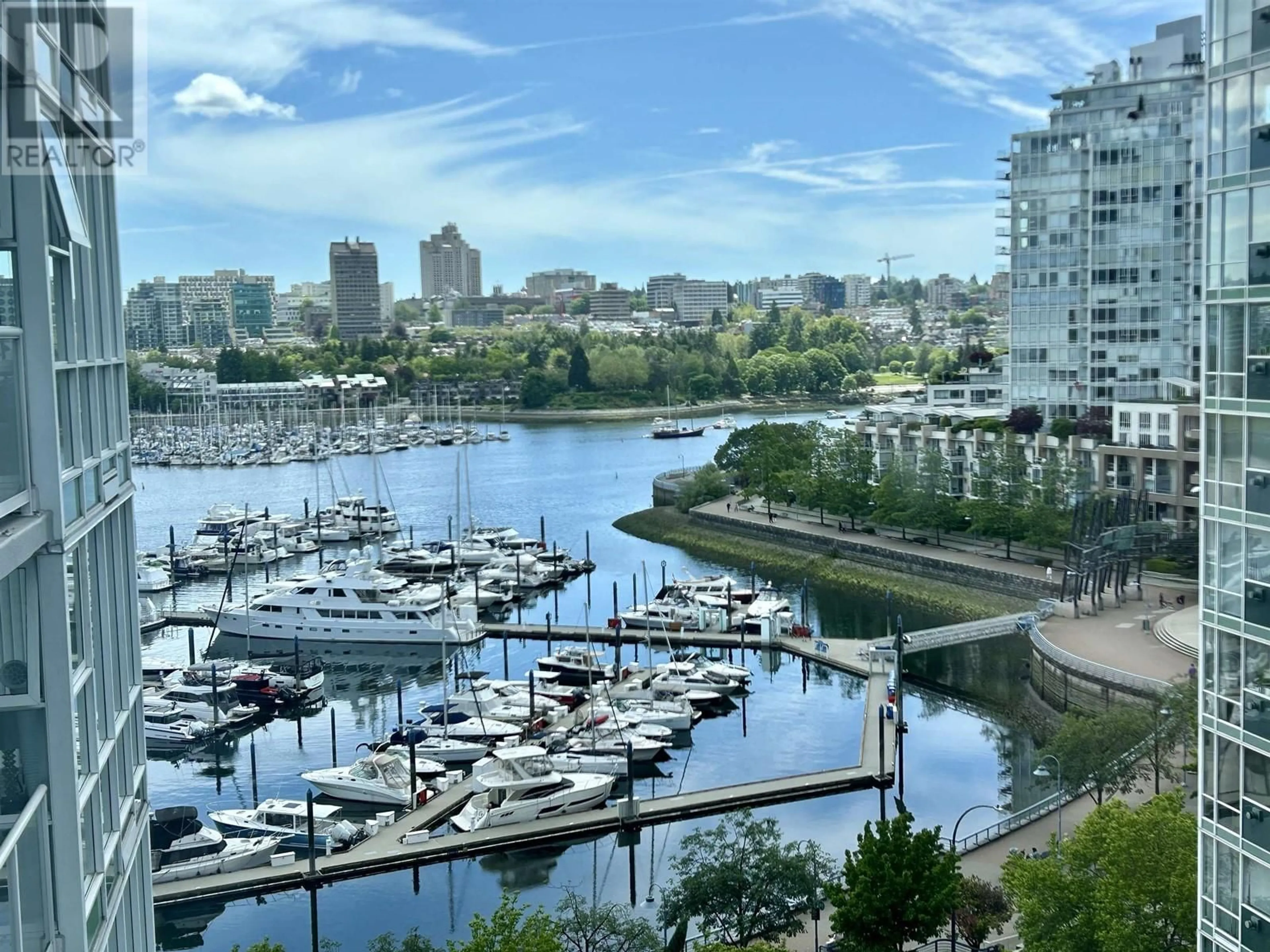 A pic from exterior of the house or condo, the view of lake or river for 1106 1077 MARINASIDE CRESCENT, Vancouver British Columbia V6Z2Z5