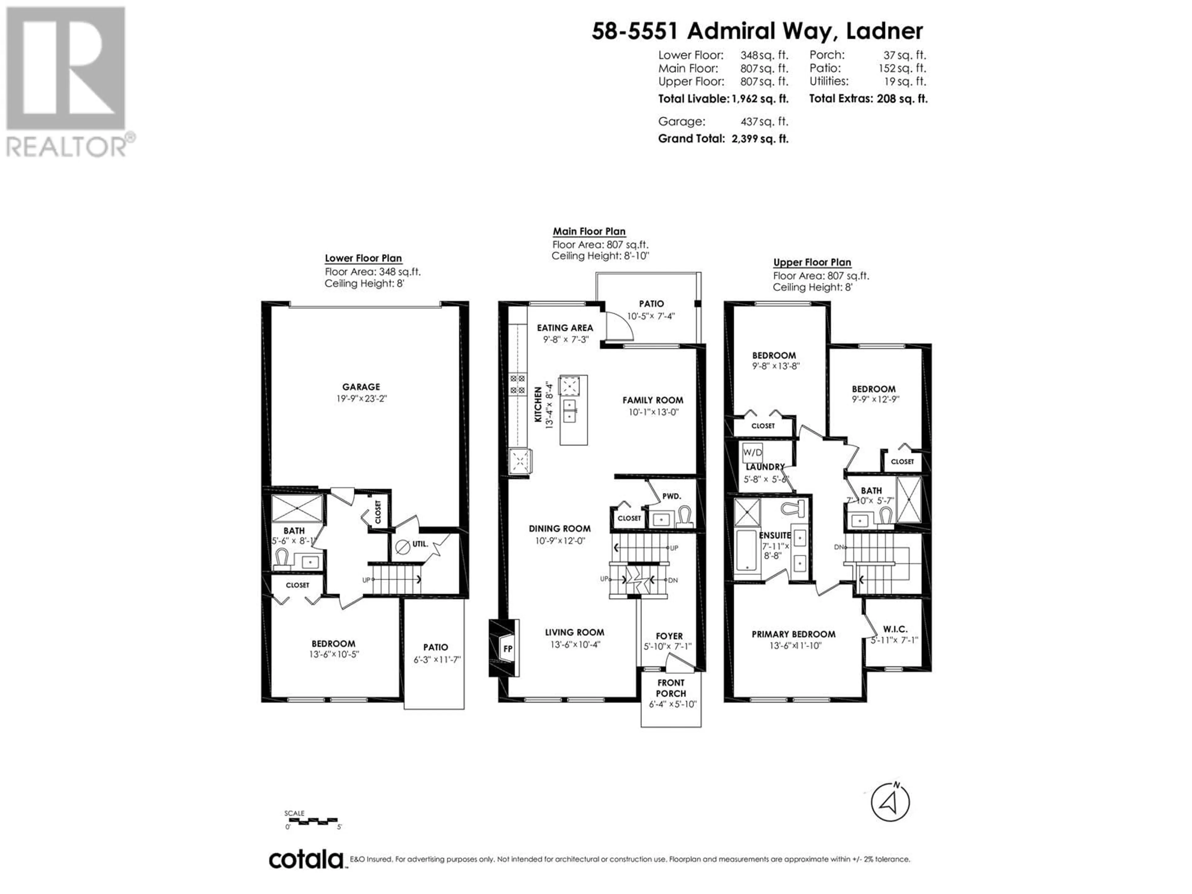 Floor plan for 58 5551 ADMIRAL WAY, Delta British Columbia V4K0C9