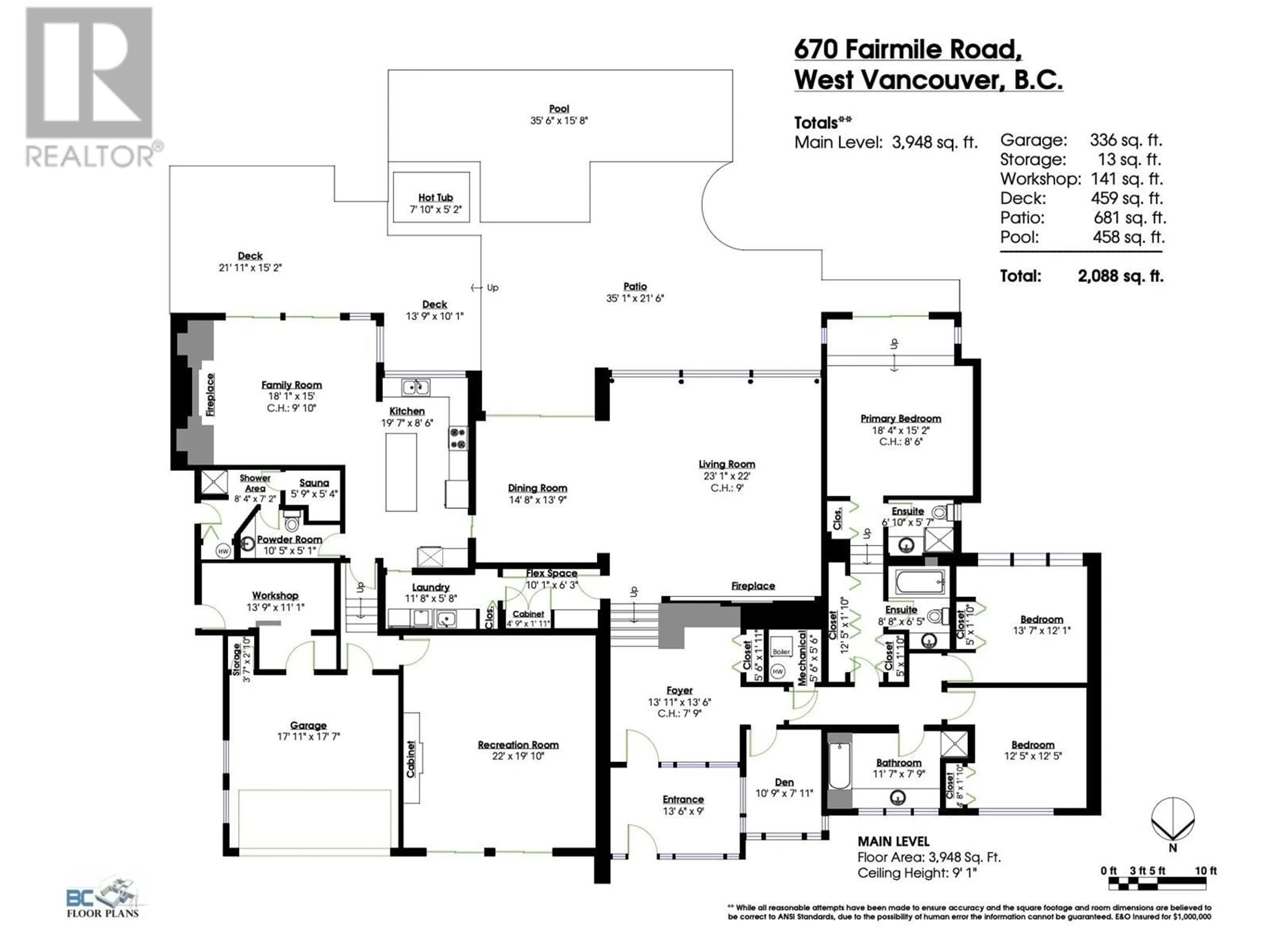 Floor plan for 670 FAIRMILE ROAD, West Vancouver British Columbia V7S1R2