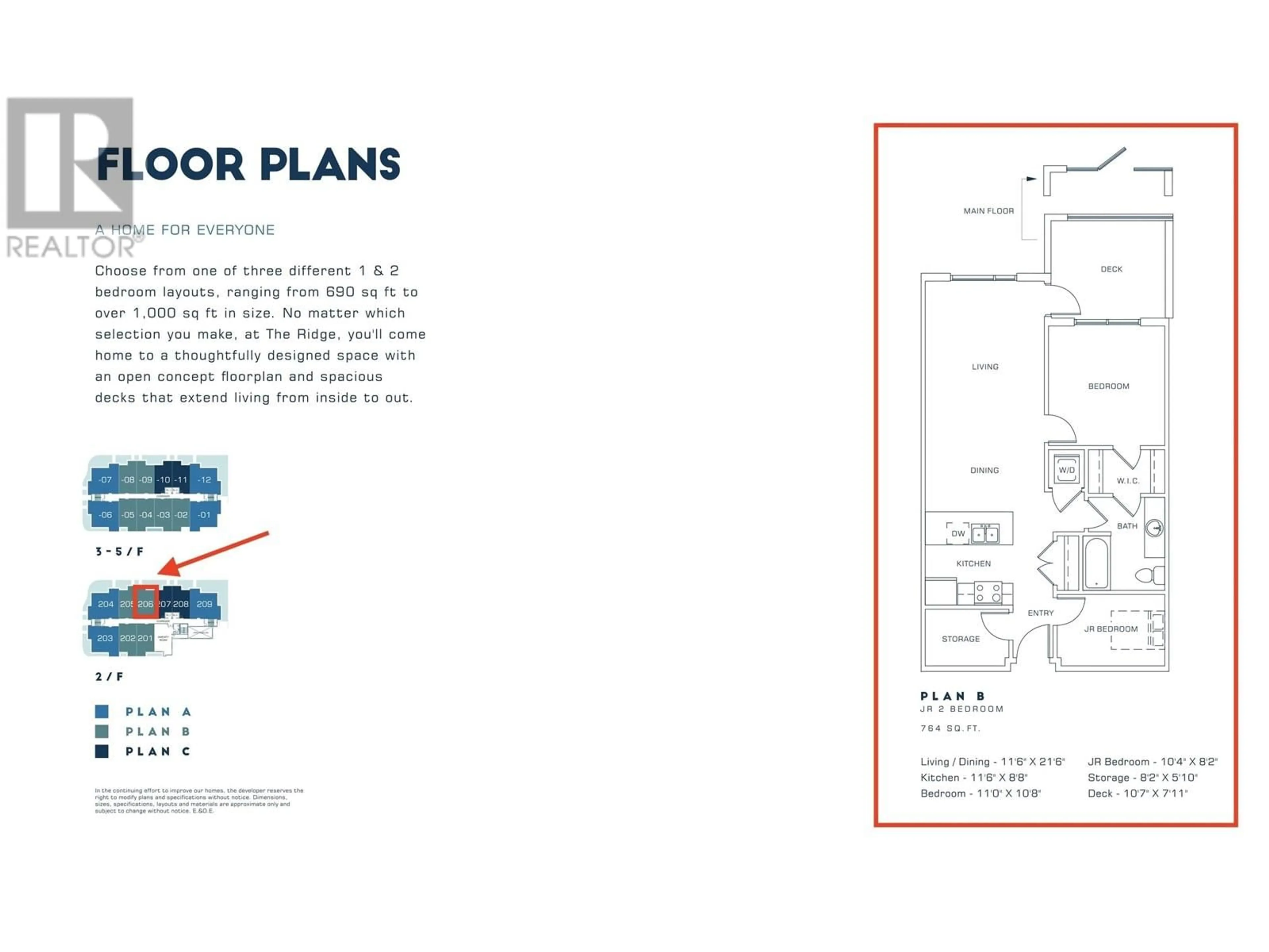 Floor plan for 206 11913 BURNETT STREET, Maple Ridge British Columbia V3V4B9