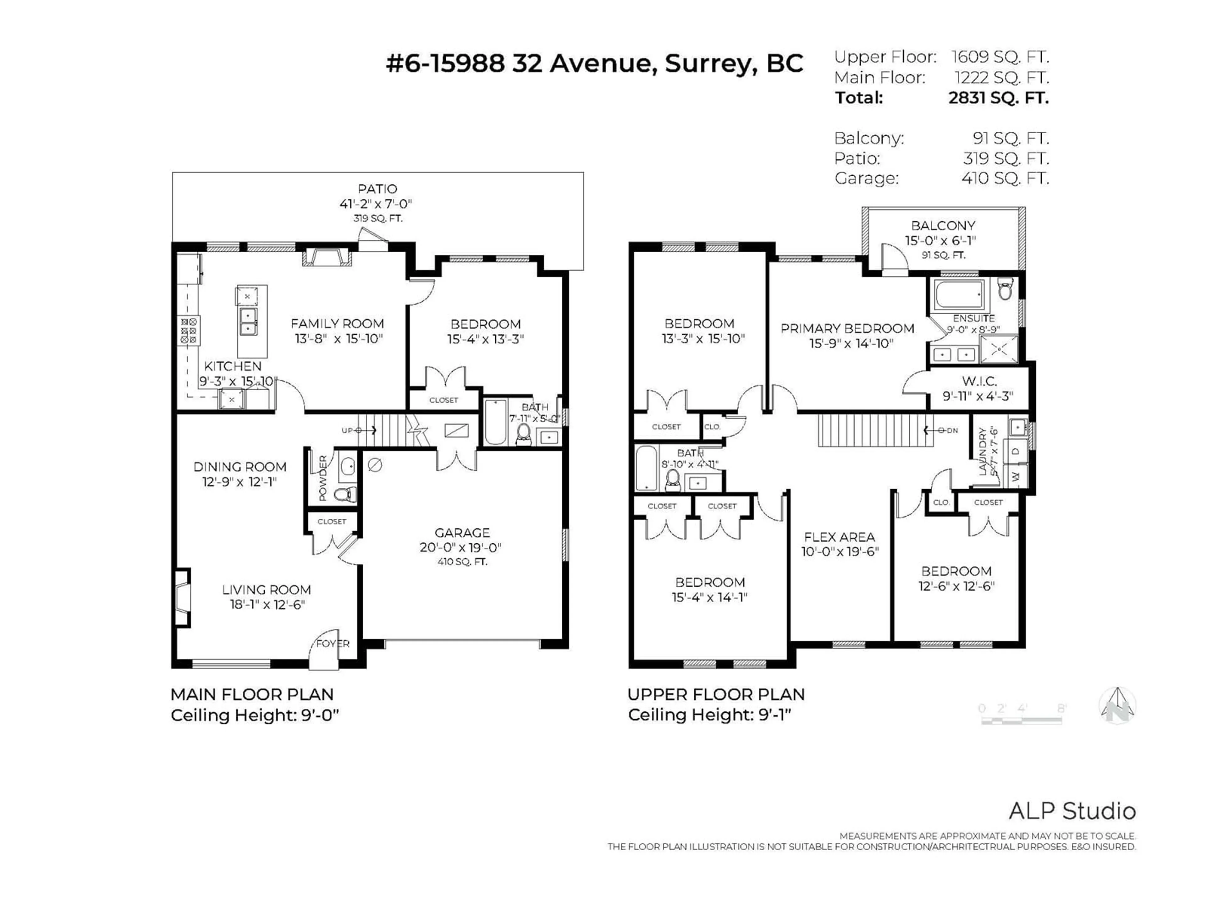 Floor plan for 6 15988 32 AVENUE, Surrey British Columbia V3Z2J4