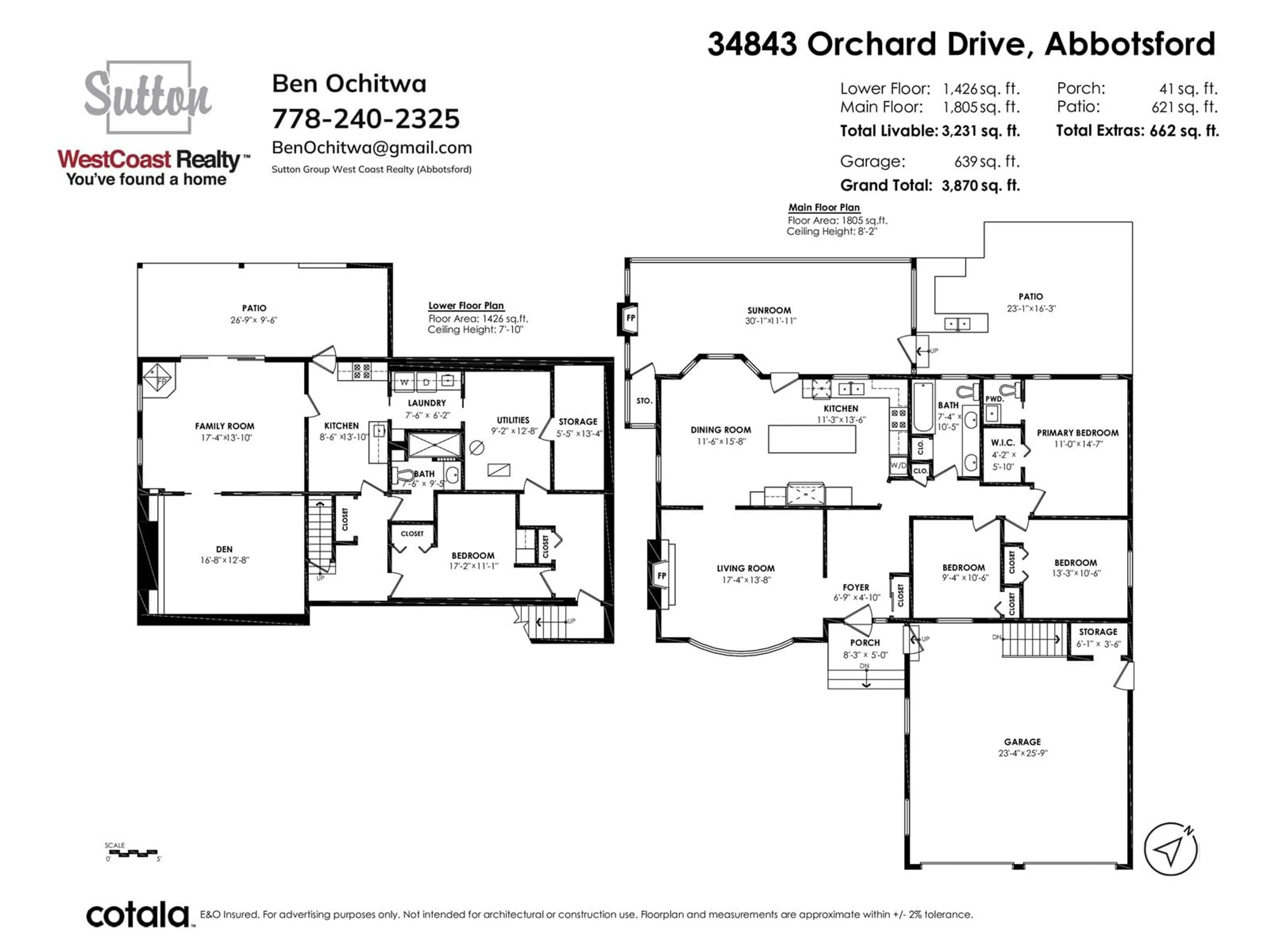 Floor plan for 34843 ORCHARD DRIVE, Abbotsford British Columbia V3G2B4