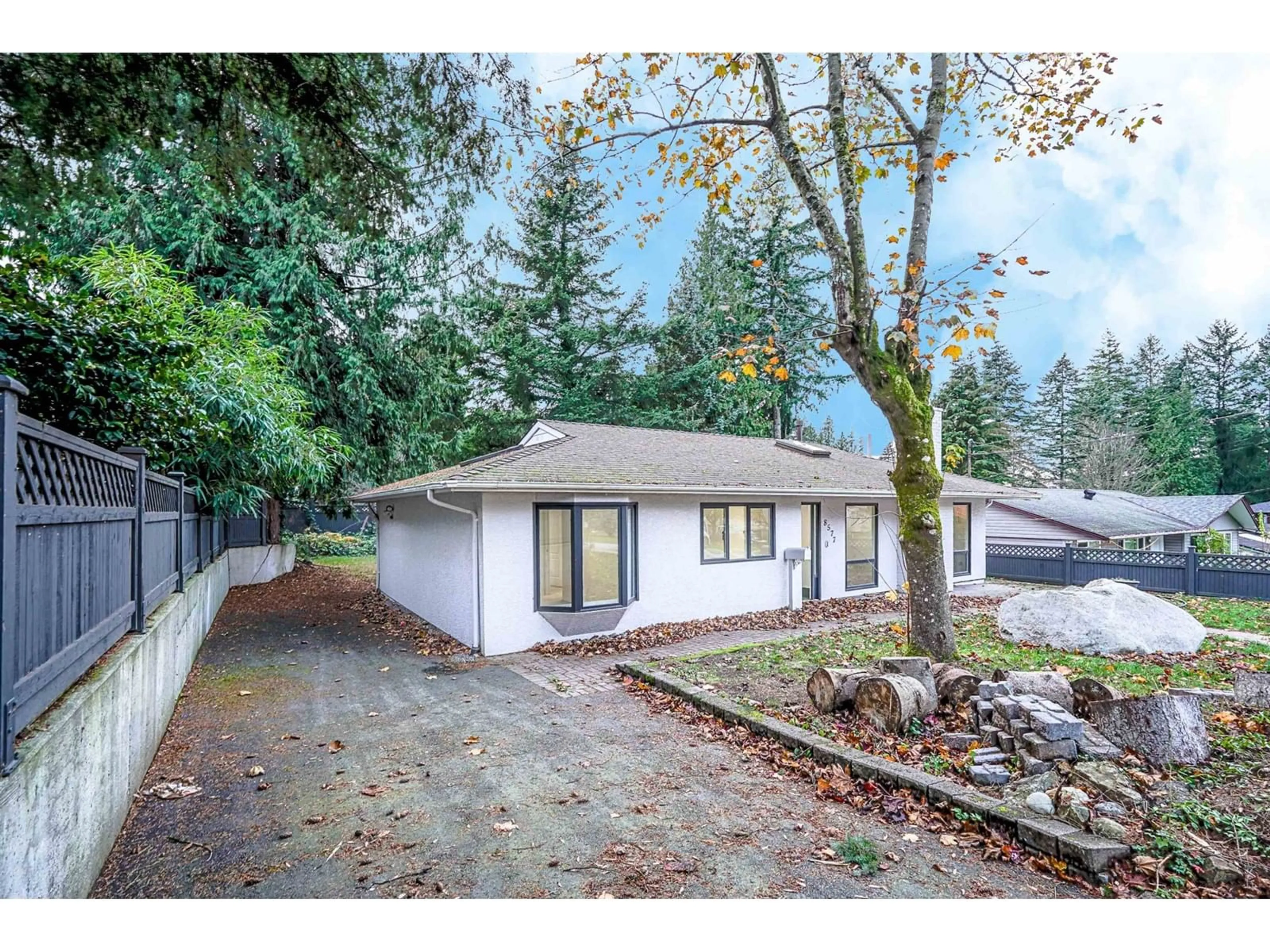 Frontside or backside of a home, the fenced backyard for 8577 TERRACE DRIVE, Delta British Columbia V4C3Z3