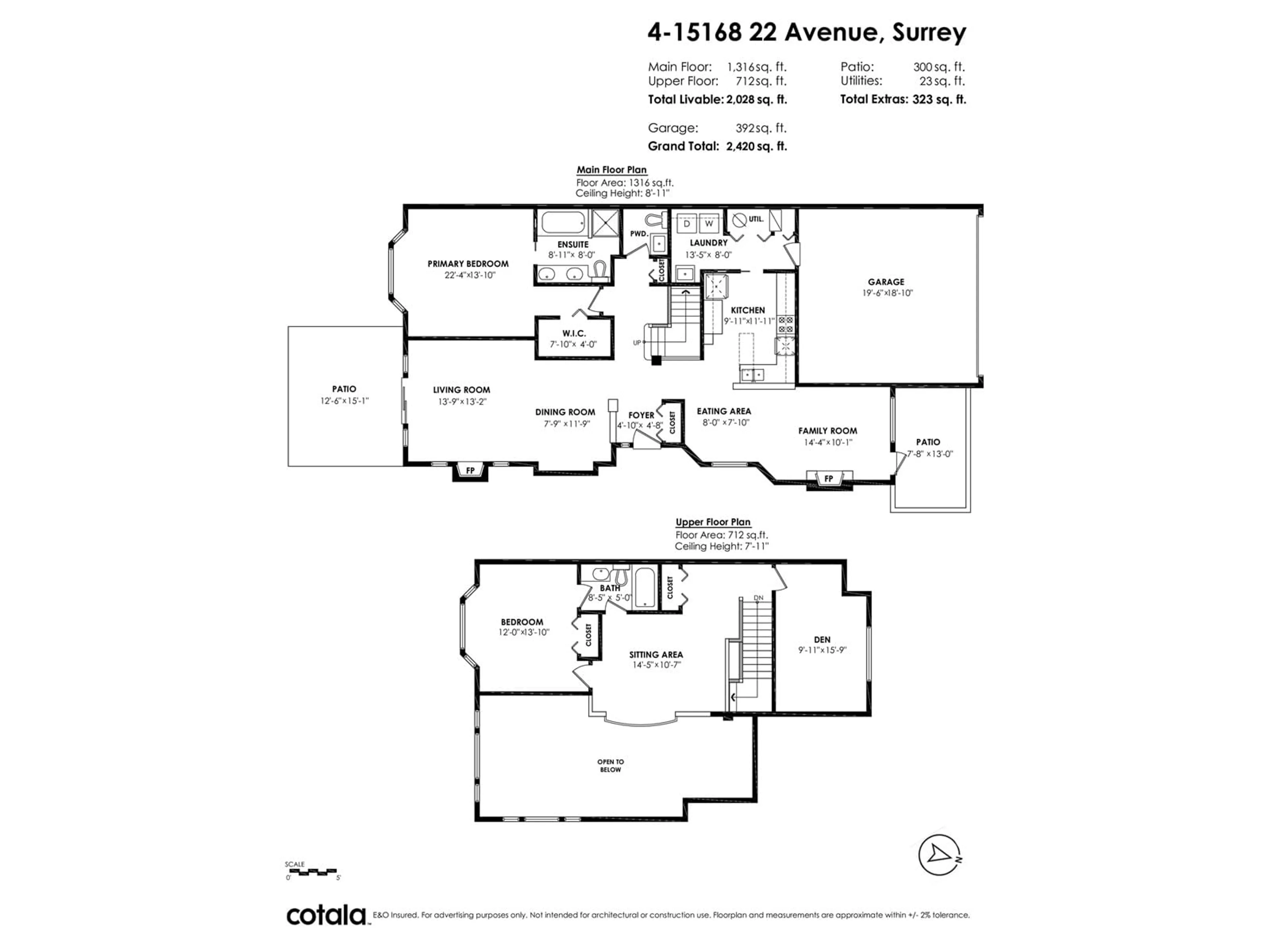 Floor plan for 4 15168 22 AVENUE, Surrey British Columbia V4A9T4