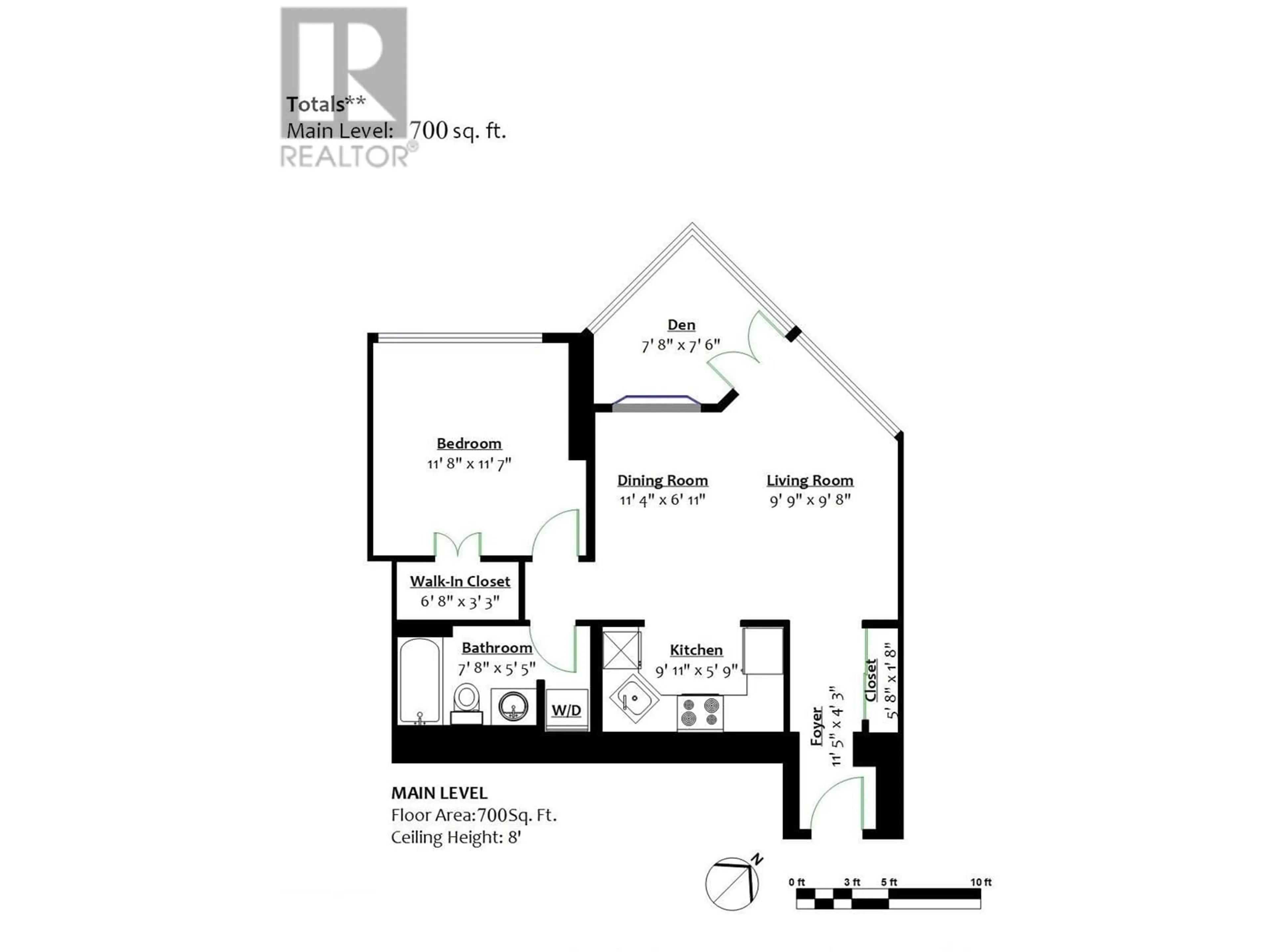 Floor plan for 1604 1155 HOMER STREET, Vancouver British Columbia V6B5T5