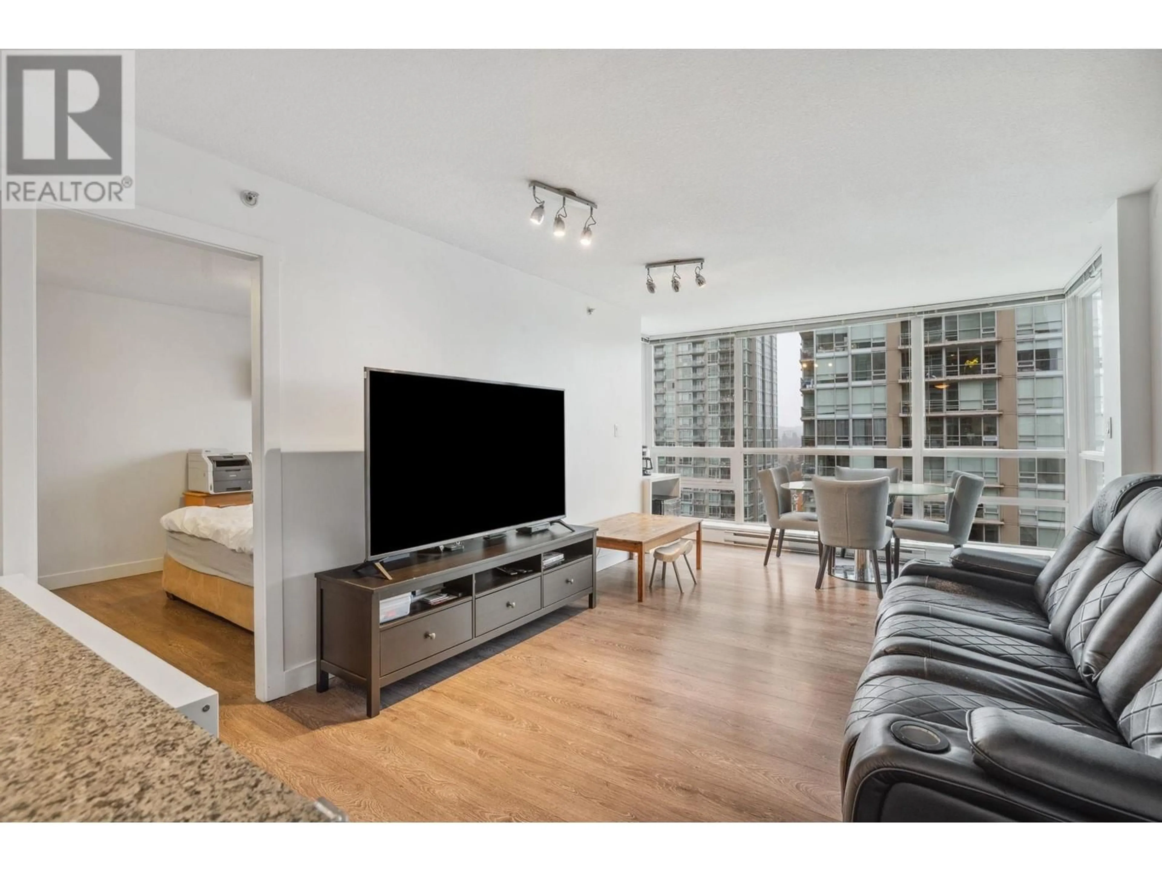 Living room, wood floors for 2207 2978 GLEN DRIVE, Coquitlam British Columbia V3B0C3