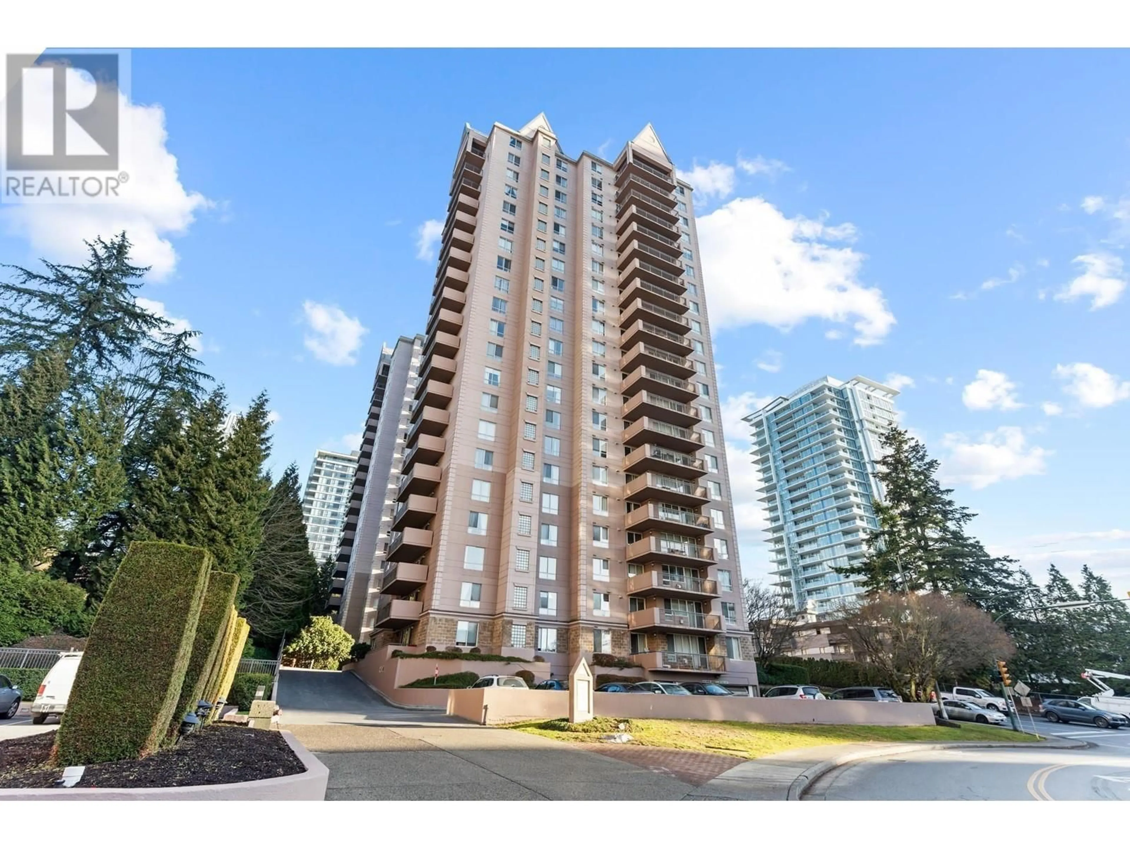 A pic from exterior of the house or condo, the front or back of building for 1403 551 AUSTIN AVENUE, Coquitlam British Columbia V3K6R7