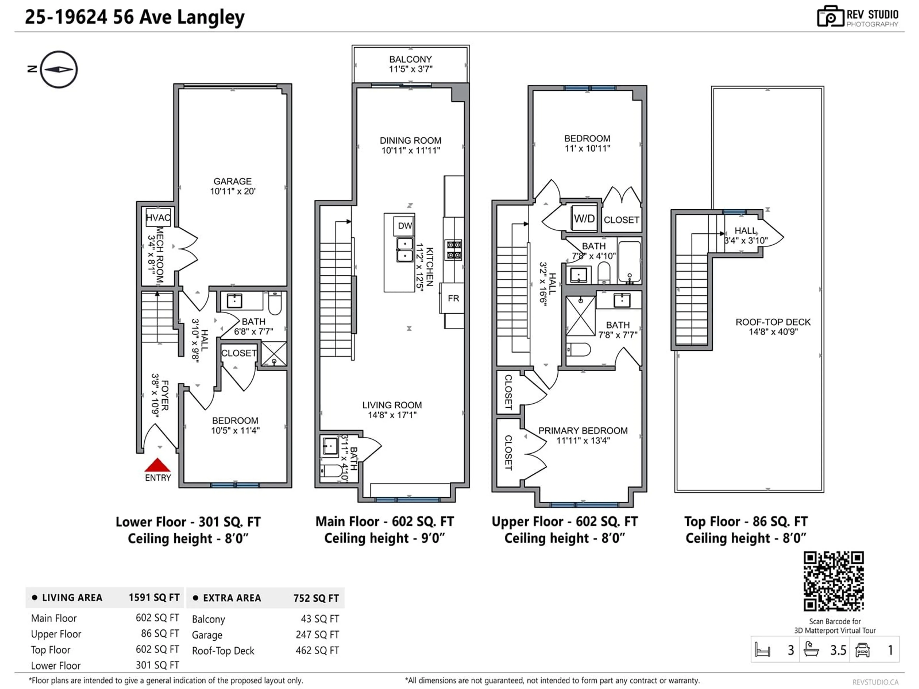 Floor plan for 25 19624 56 AVENUE, Langley British Columbia V3A0M5