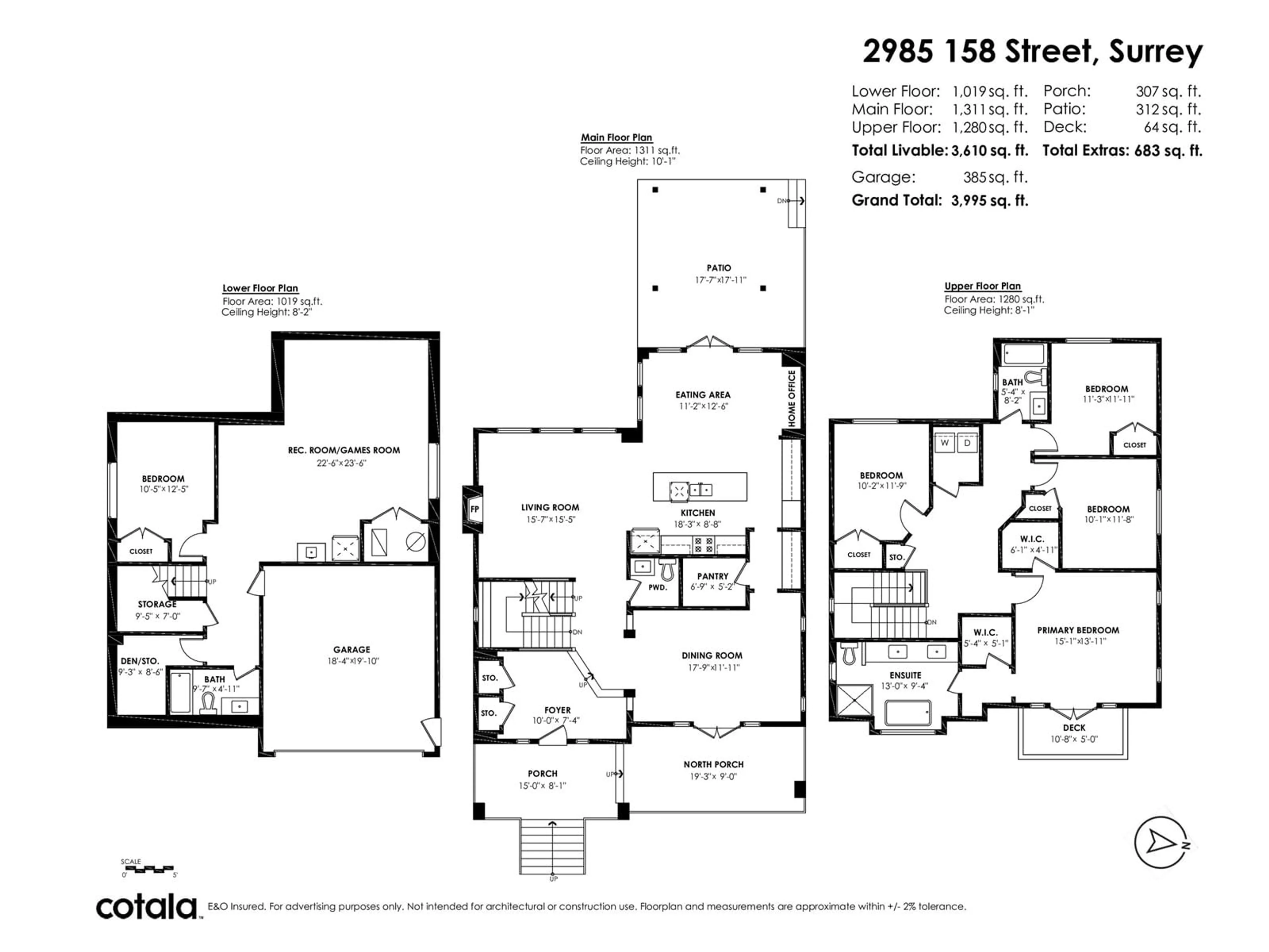 Floor plan for 2985 158 STREET, Surrey British Columbia V3S0C6