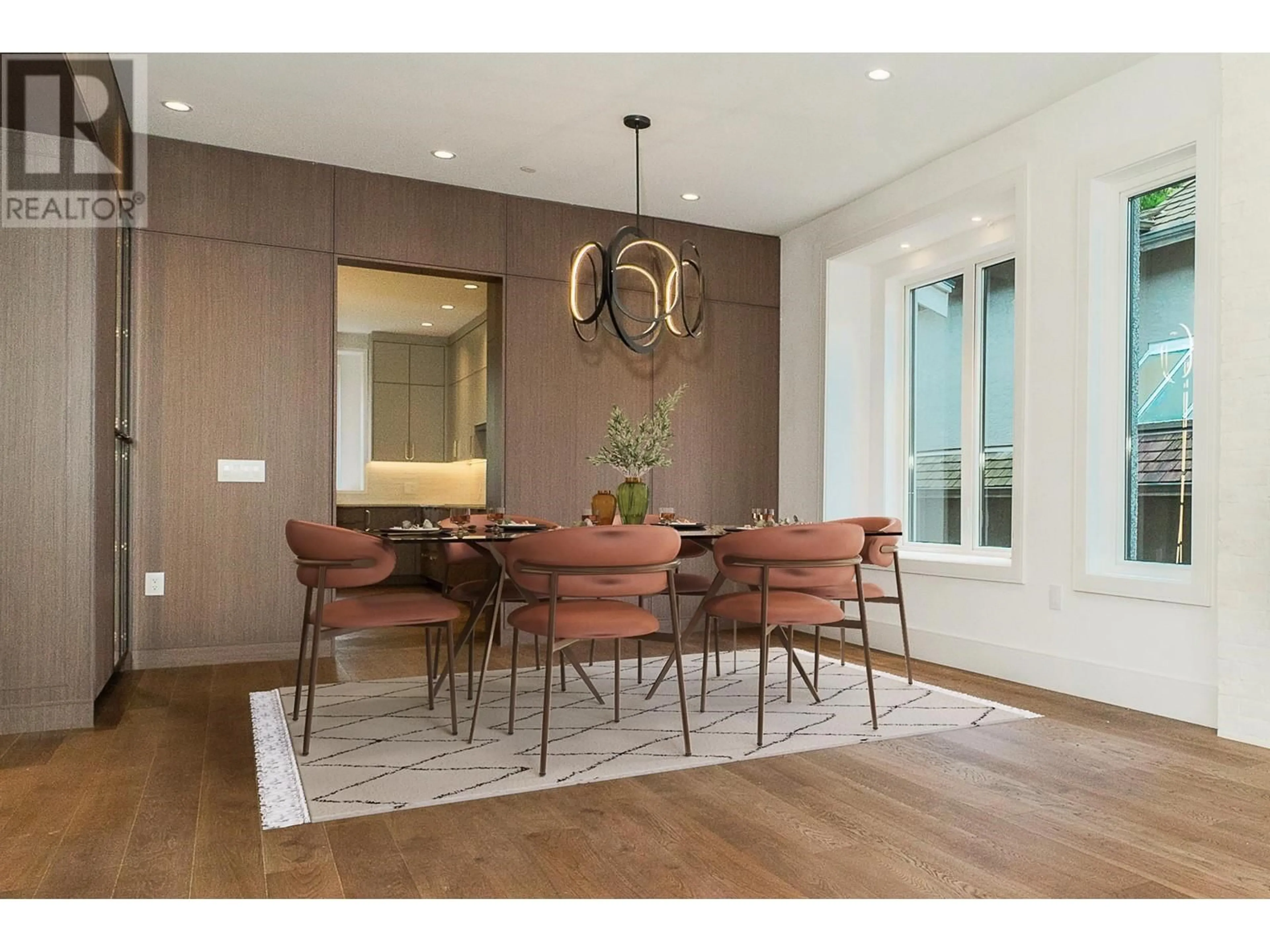 Dining room, wood/laminate floor for 1718 61ST AVENUE, Vancouver British Columbia V6P2C3