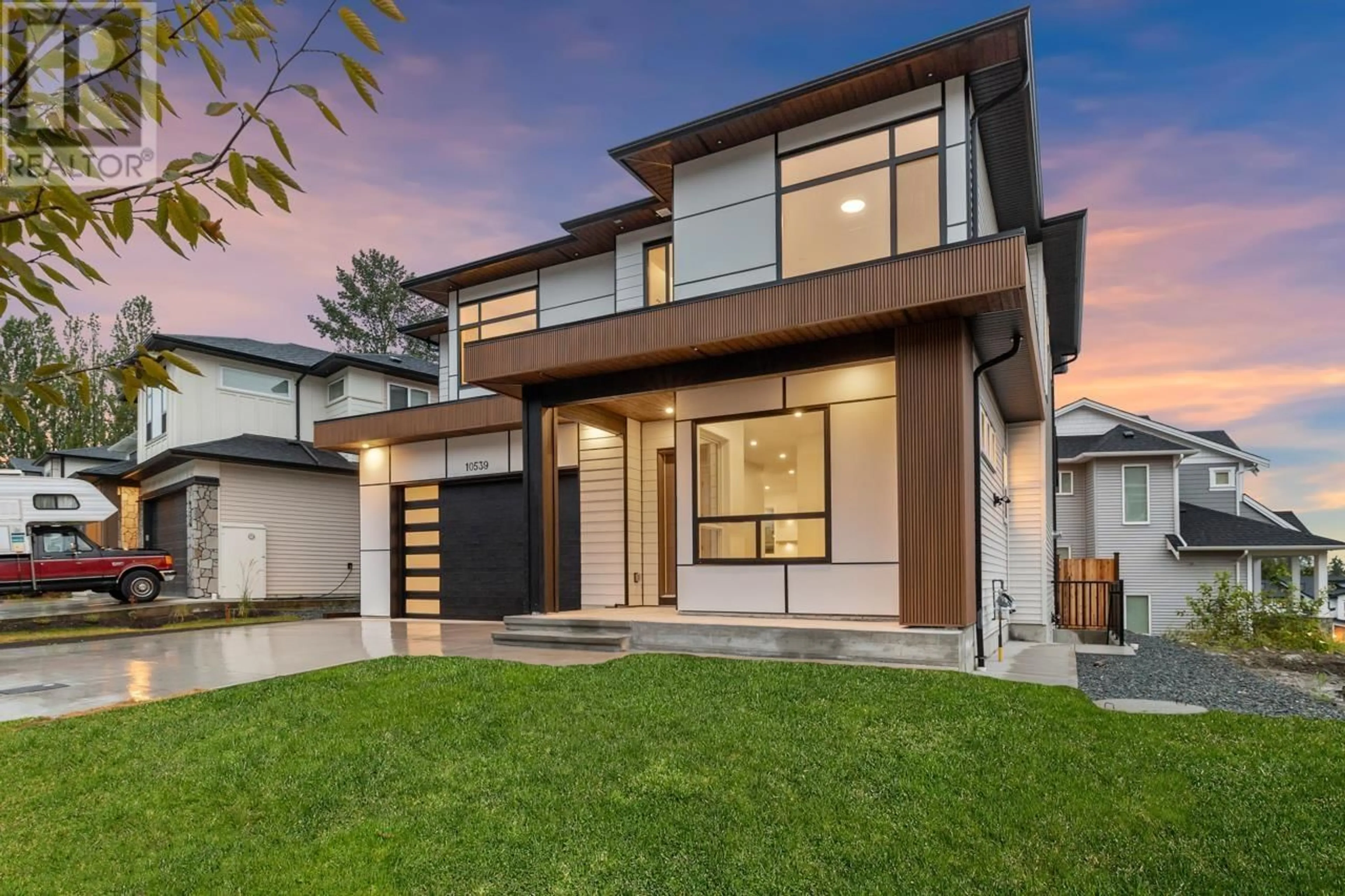 Frontside or backside of a home, the fenced backyard for 10539 MCVEETY STREET, Maple Ridge British Columbia V2W0K3