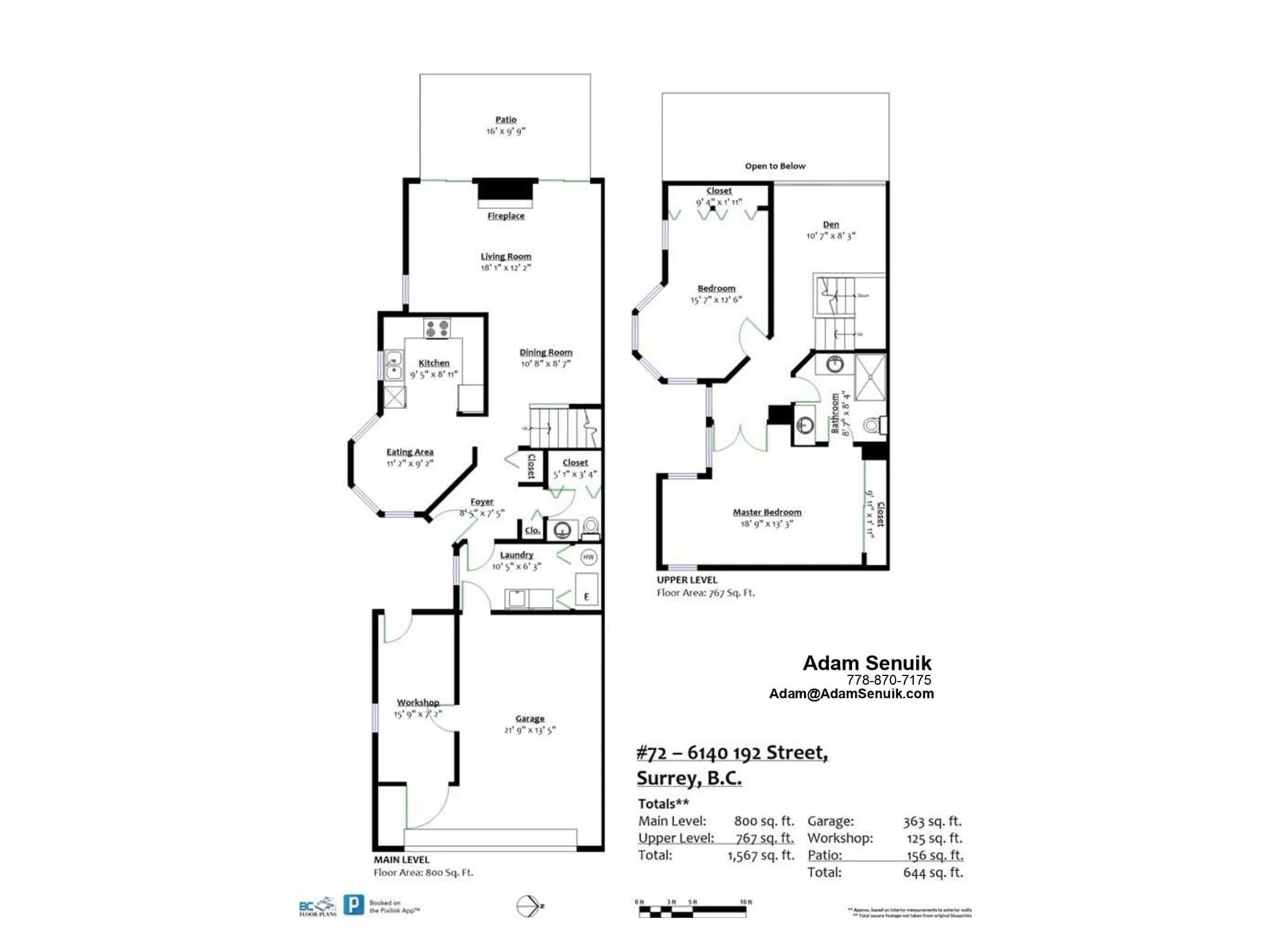 Floor plan for 72 6140 192 STREET, Surrey British Columbia V3S7V7