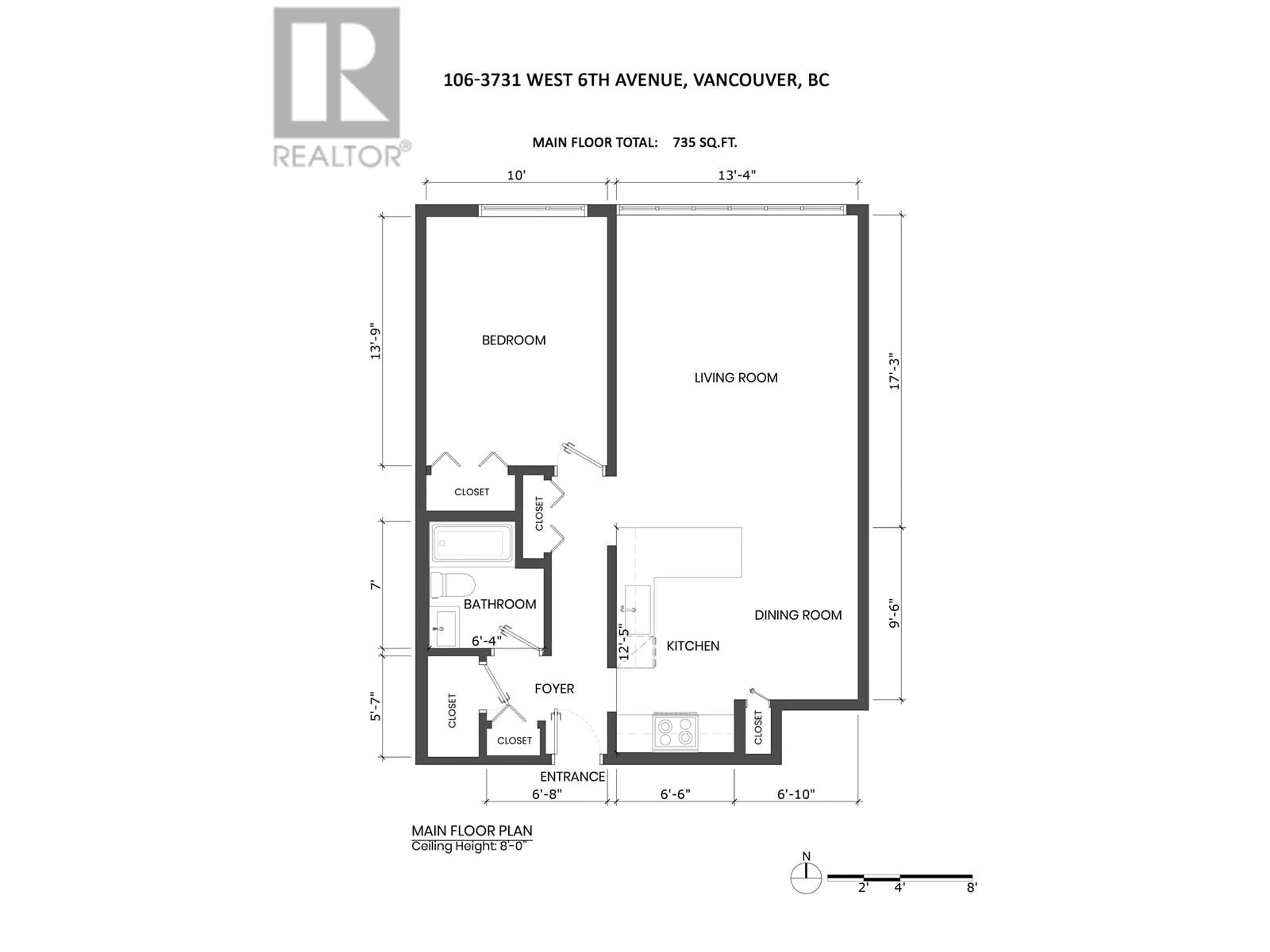 Floor plan for 106 3731 W 6TH AVENUE, Vancouver British Columbia V6R1T8