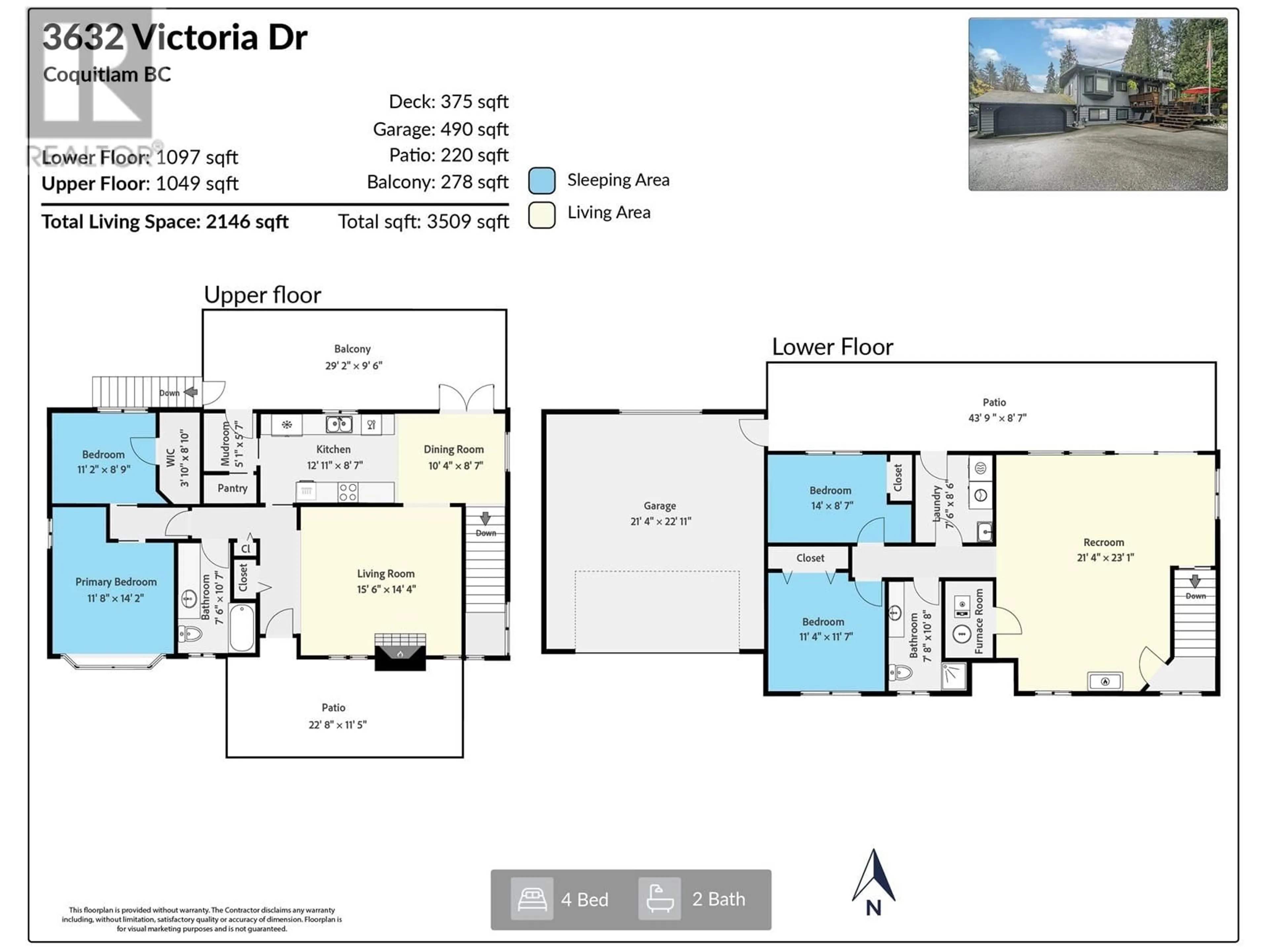 Floor plan for 3632 VICTORIA DRIVE, Coquitlam British Columbia V3E3H4