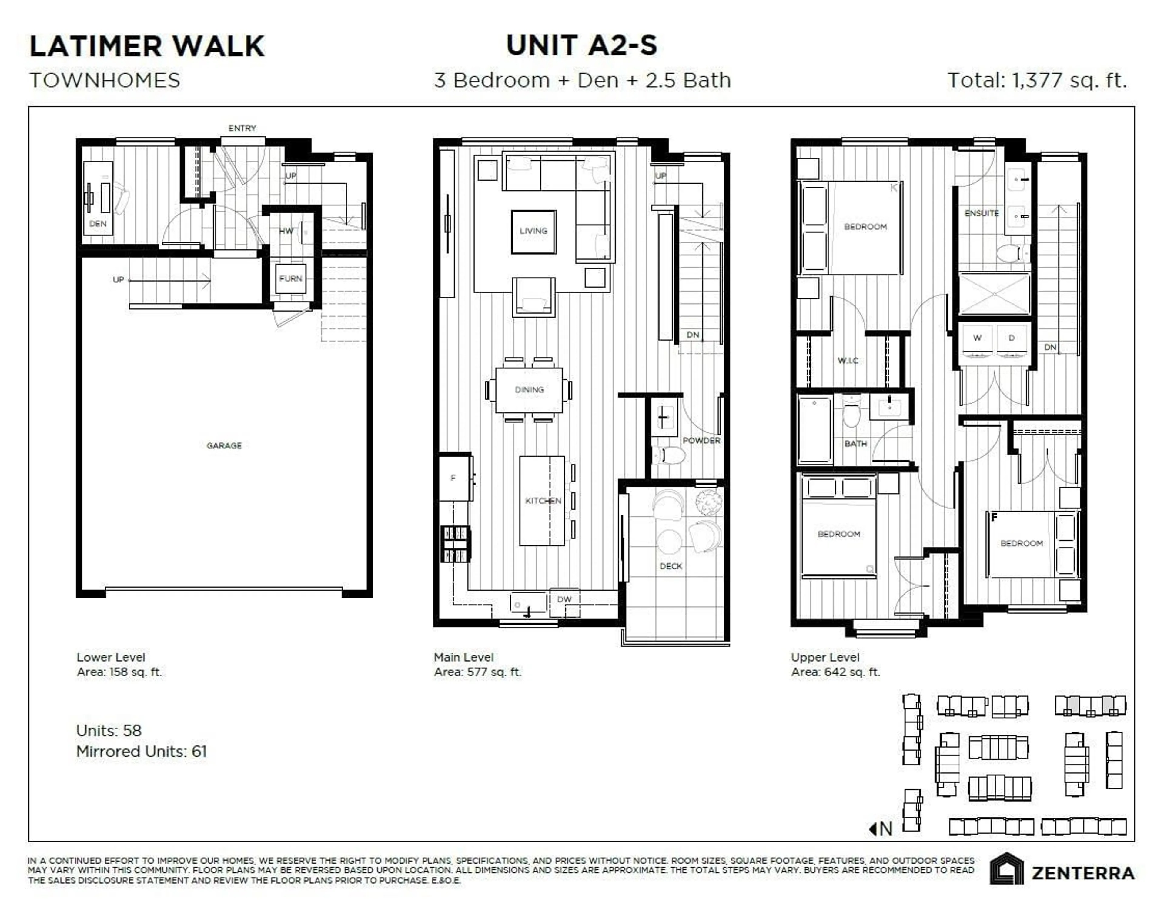 Floor plan for 61 7661 198B STREET, Langley British Columbia V0V0V0