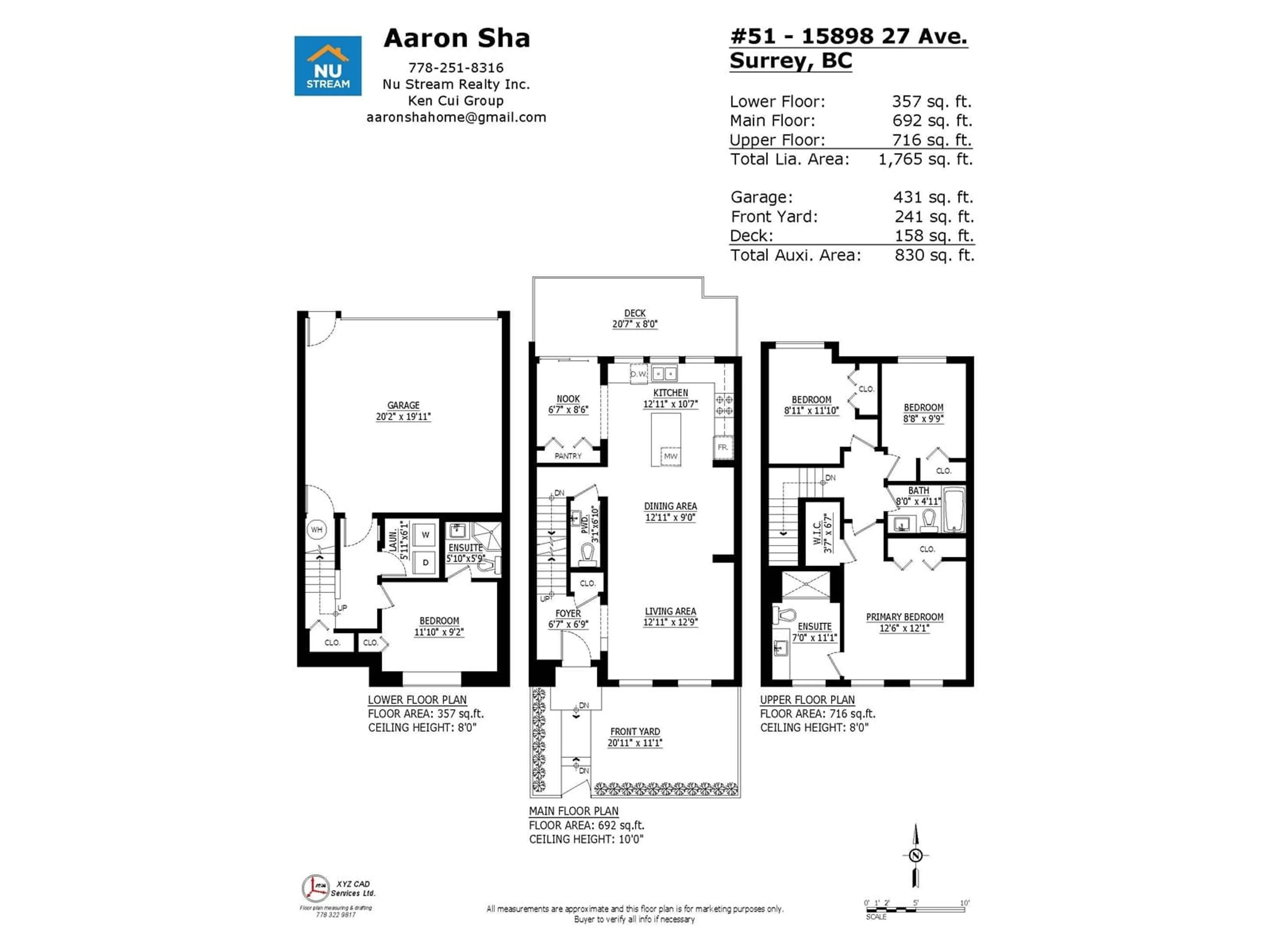 Floor plan for 51 15898 27 AVENUE, Surrey British Columbia V3Z0T2