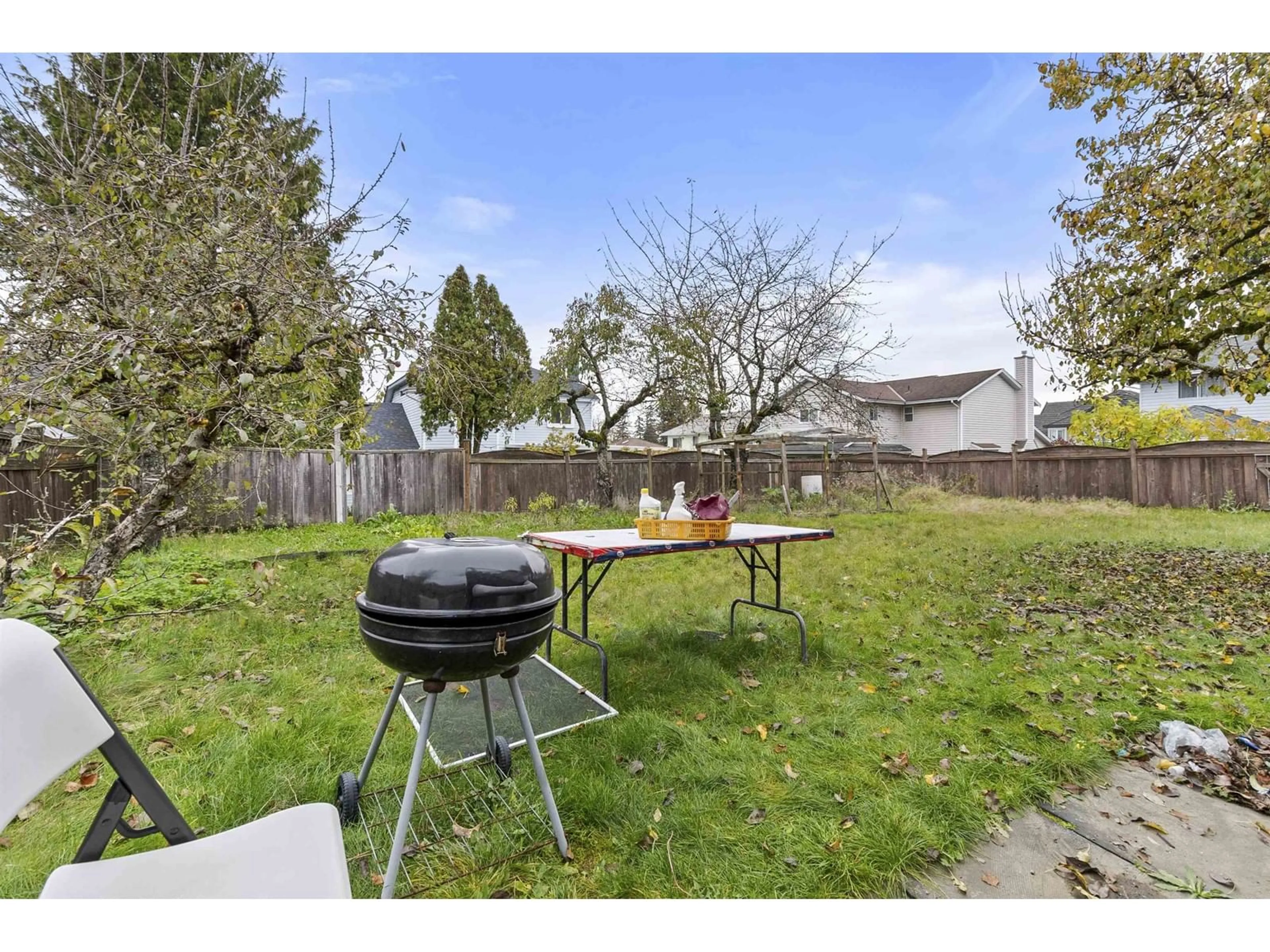 Patio, the fenced backyard for 13475 59B AVENUE, Surrey British Columbia V3X1L1