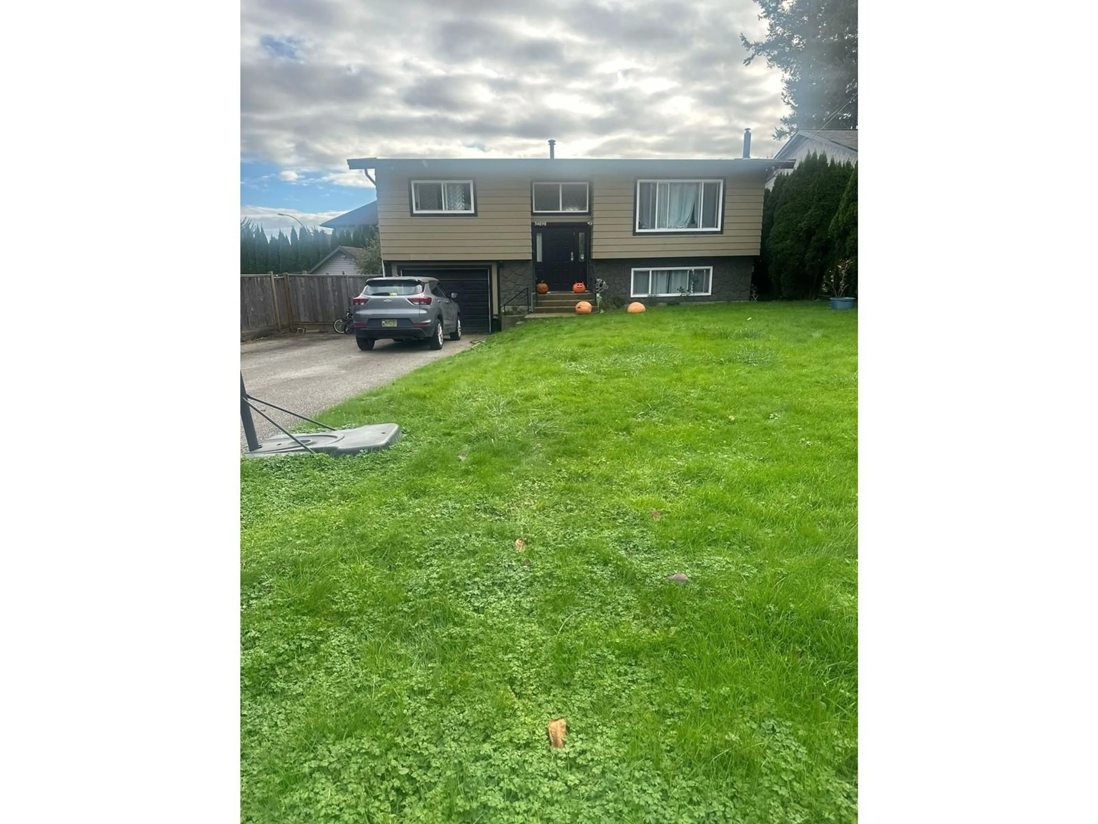 Frontside or backside of a home, the fenced backyard for 34898 DEWDNEY TRUNK ROAD, Mission British Columbia V2V6S2