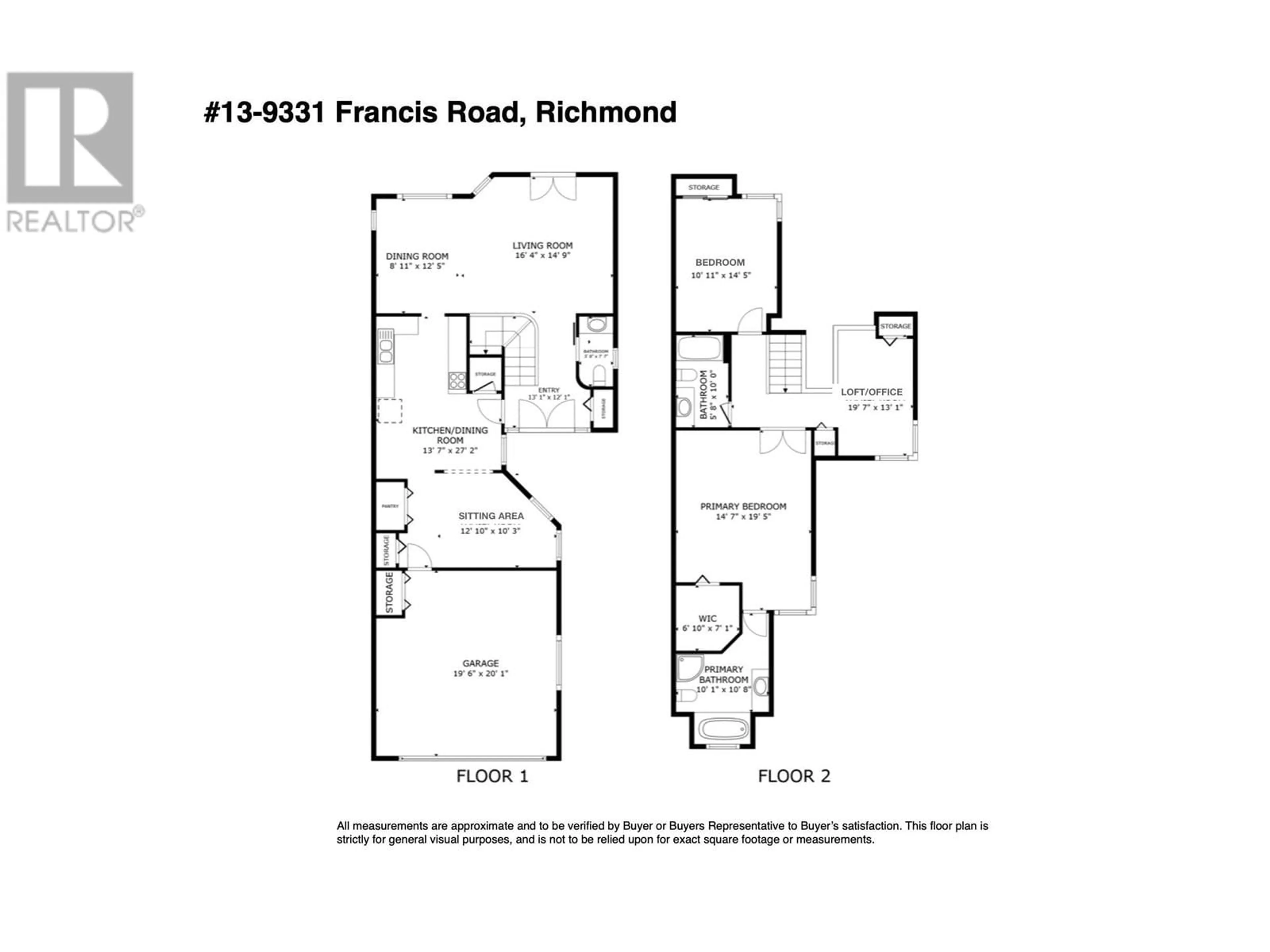 Floor plan for 13 9331 FRANCIS ROAD, Richmond British Columbia V6Y1B2