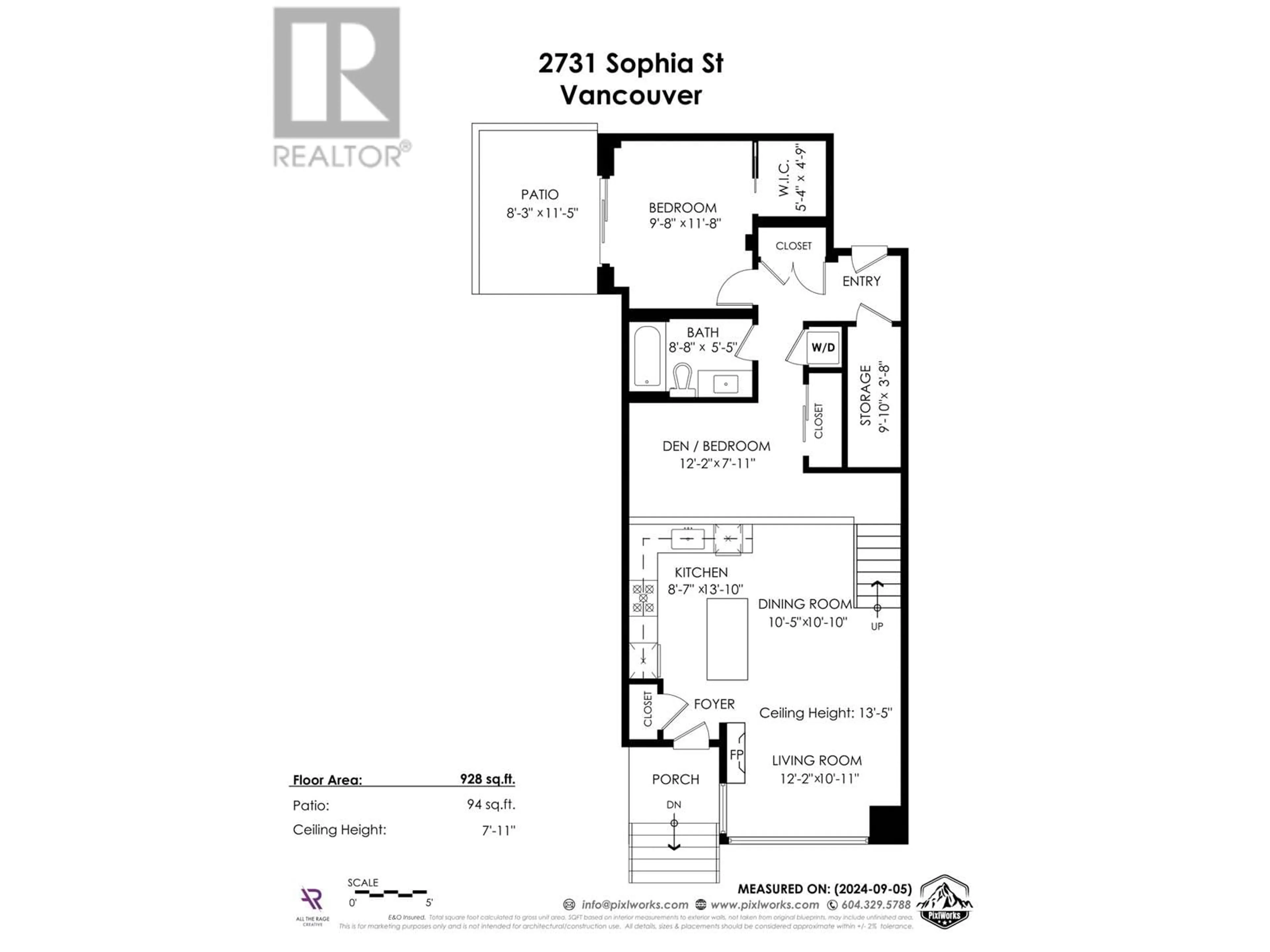 Floor plan for 2731 SOPHIA STREET, Vancouver British Columbia V5T3L1