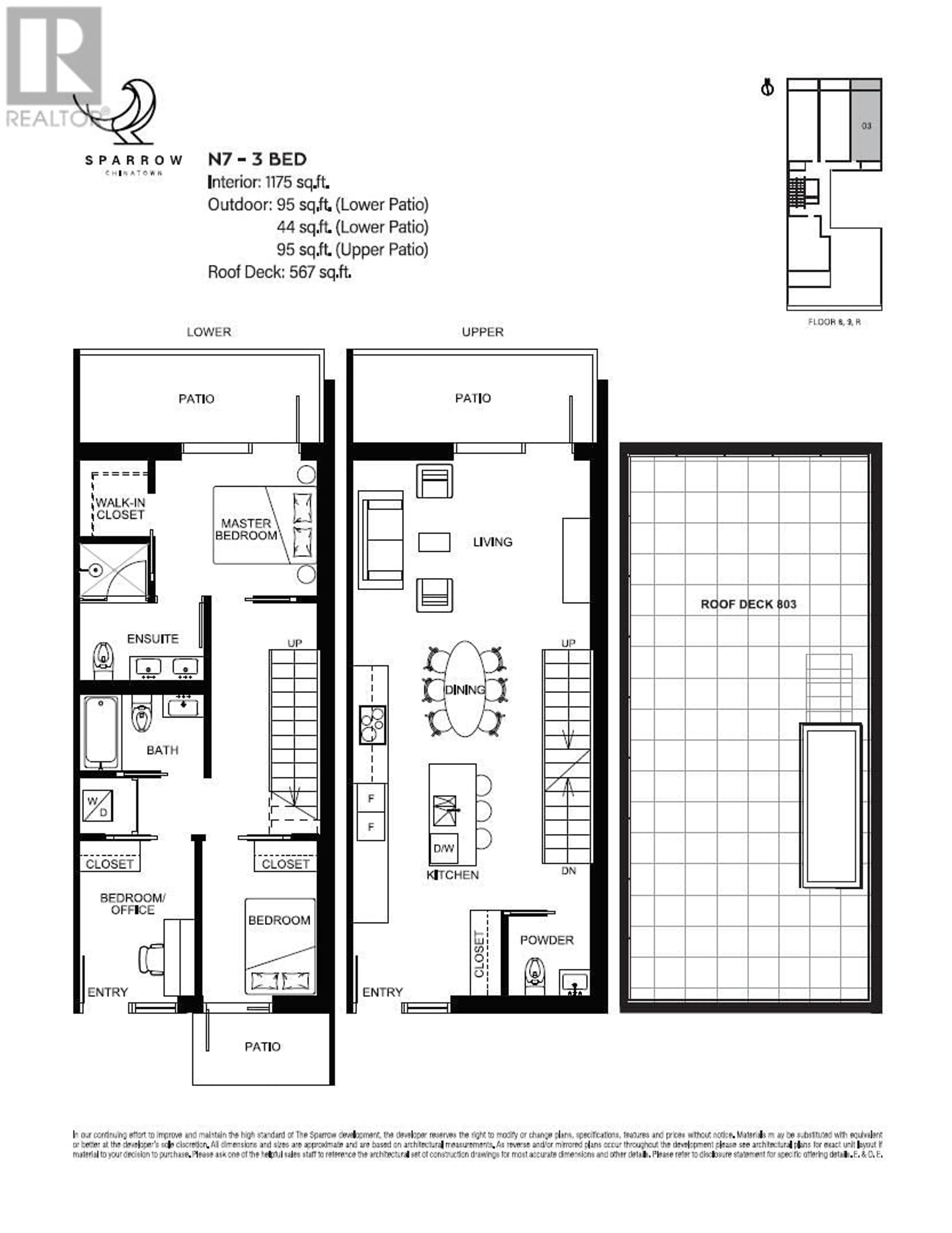 Floor plan for 903 239 KEEFER STREET, Vancouver British Columbia V6A1X6