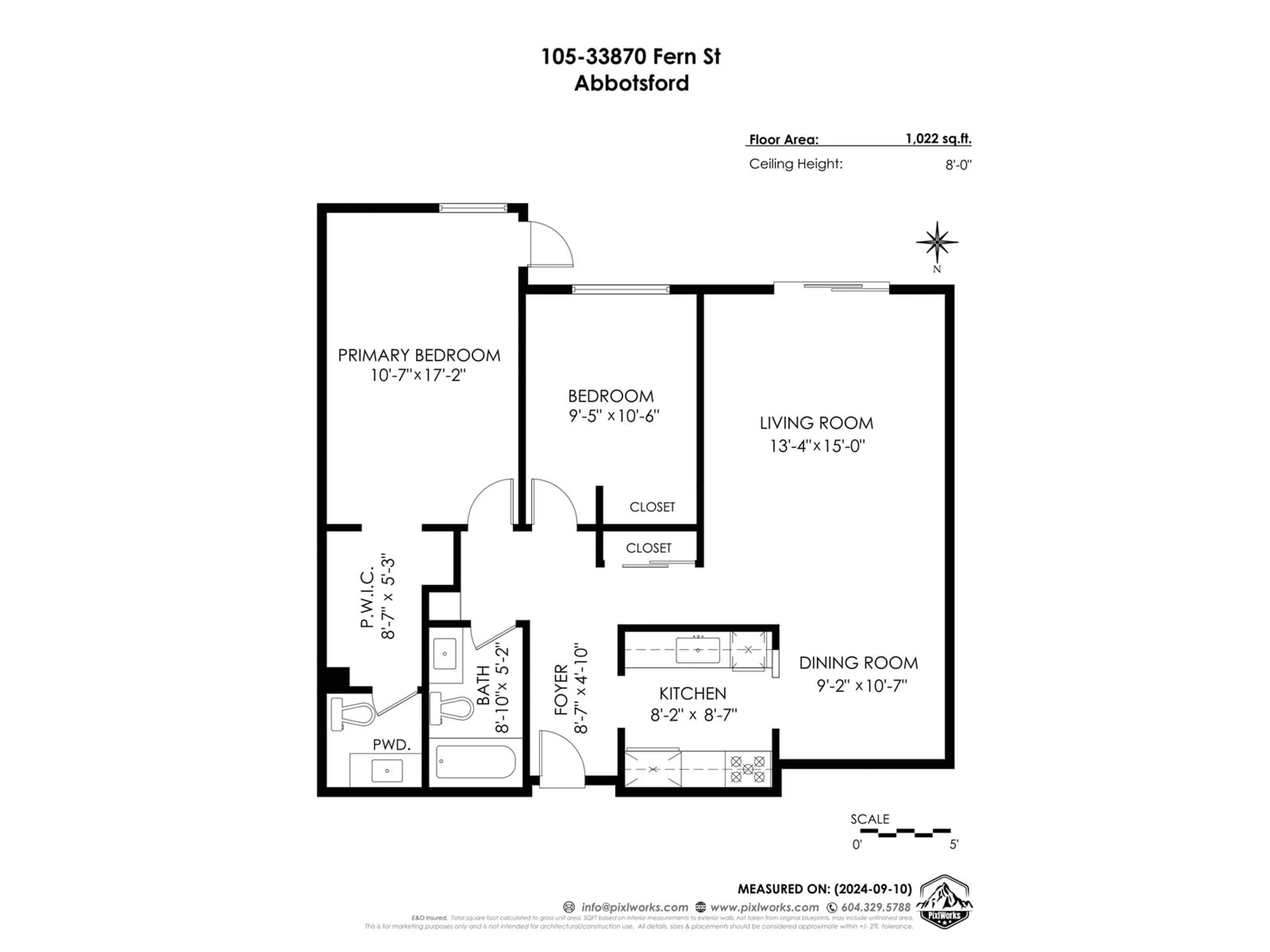 Floor plan for 105 33870 FERN STREET, Abbotsford British Columbia V2S6C3