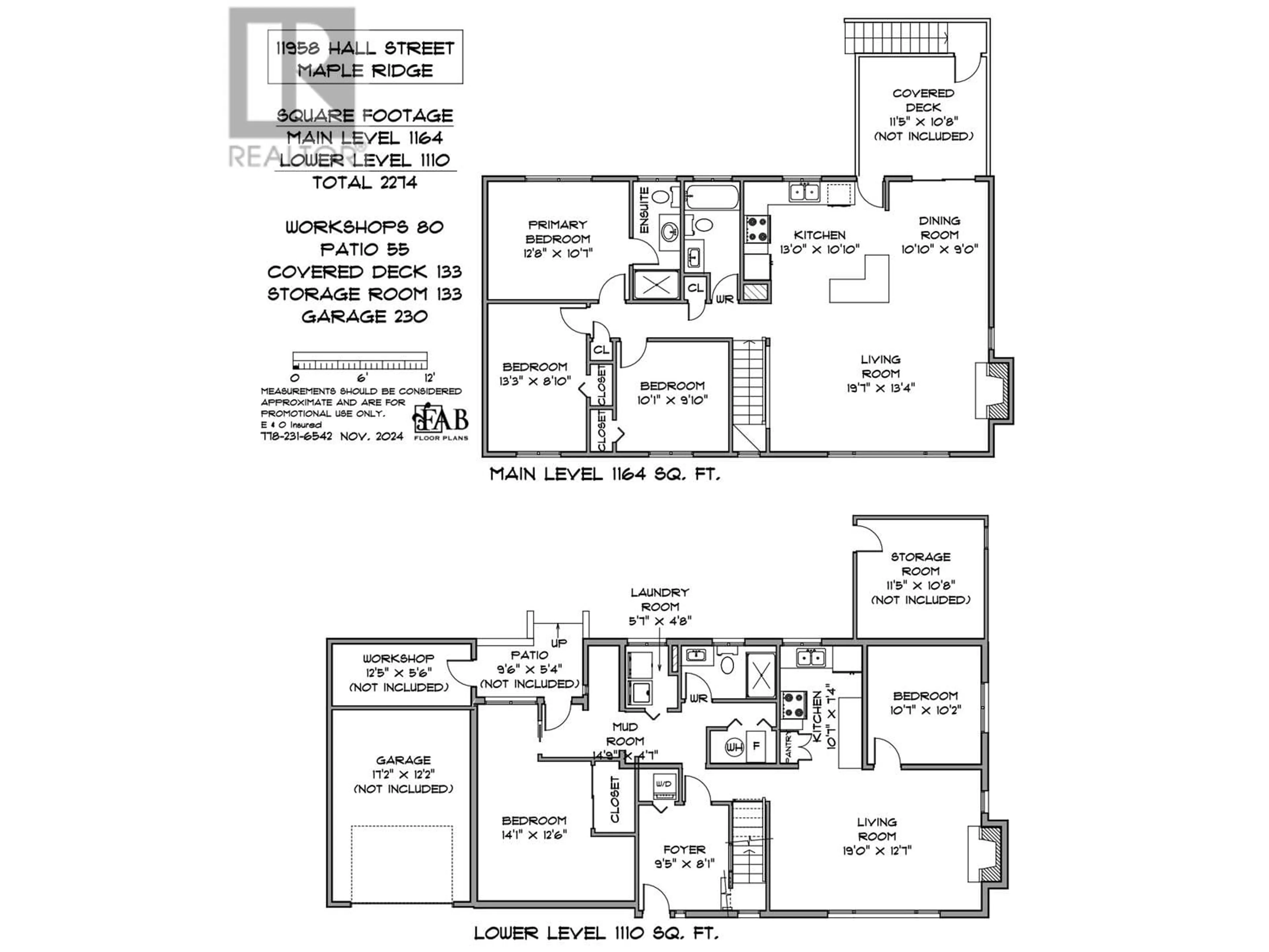 Floor plan for 11958 HALL STREET, Maple Ridge British Columbia V2X5L8