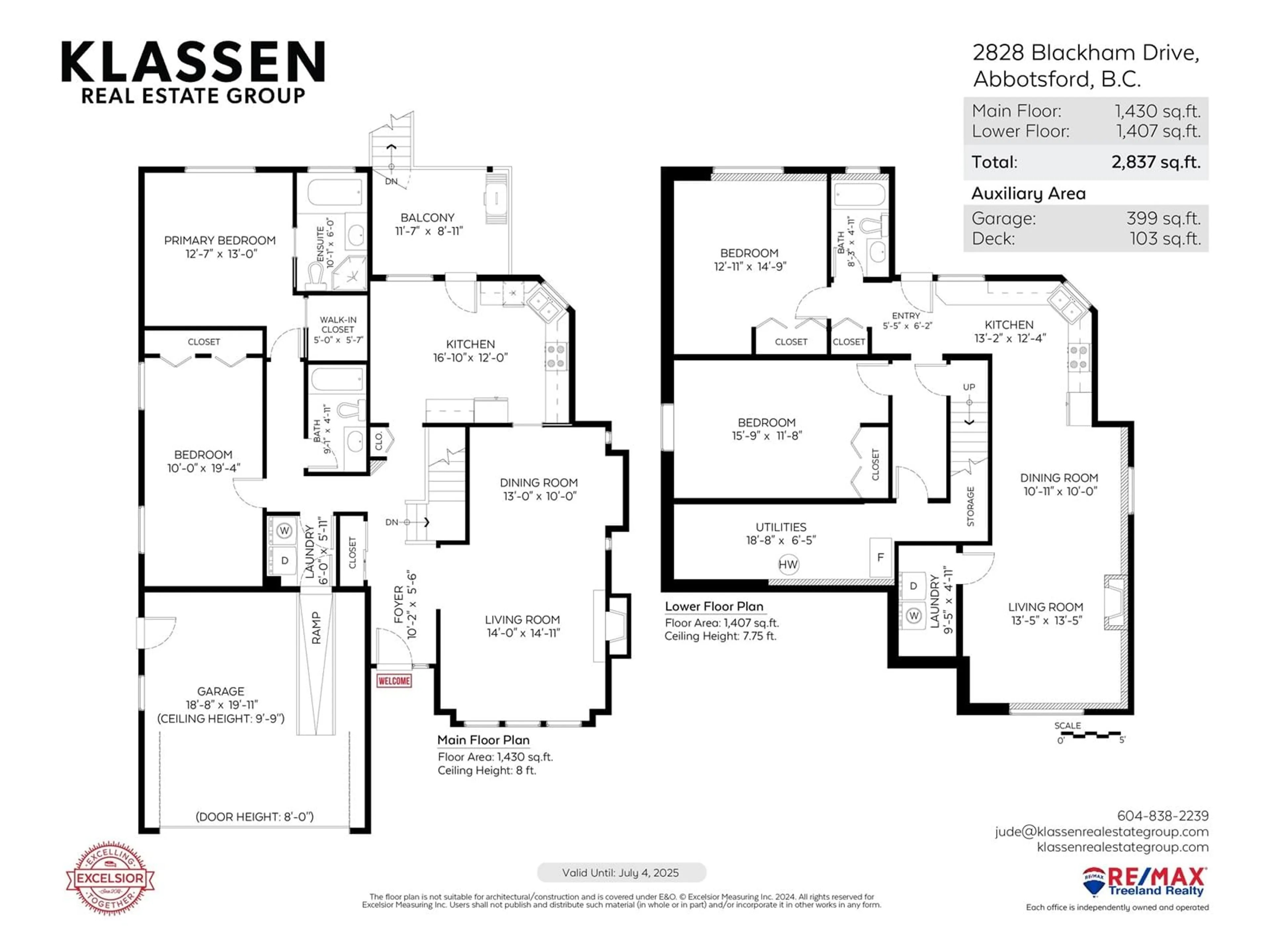 Floor plan for 2828 BLACKHAM DRIVE, Abbotsford British Columbia V2S8H3