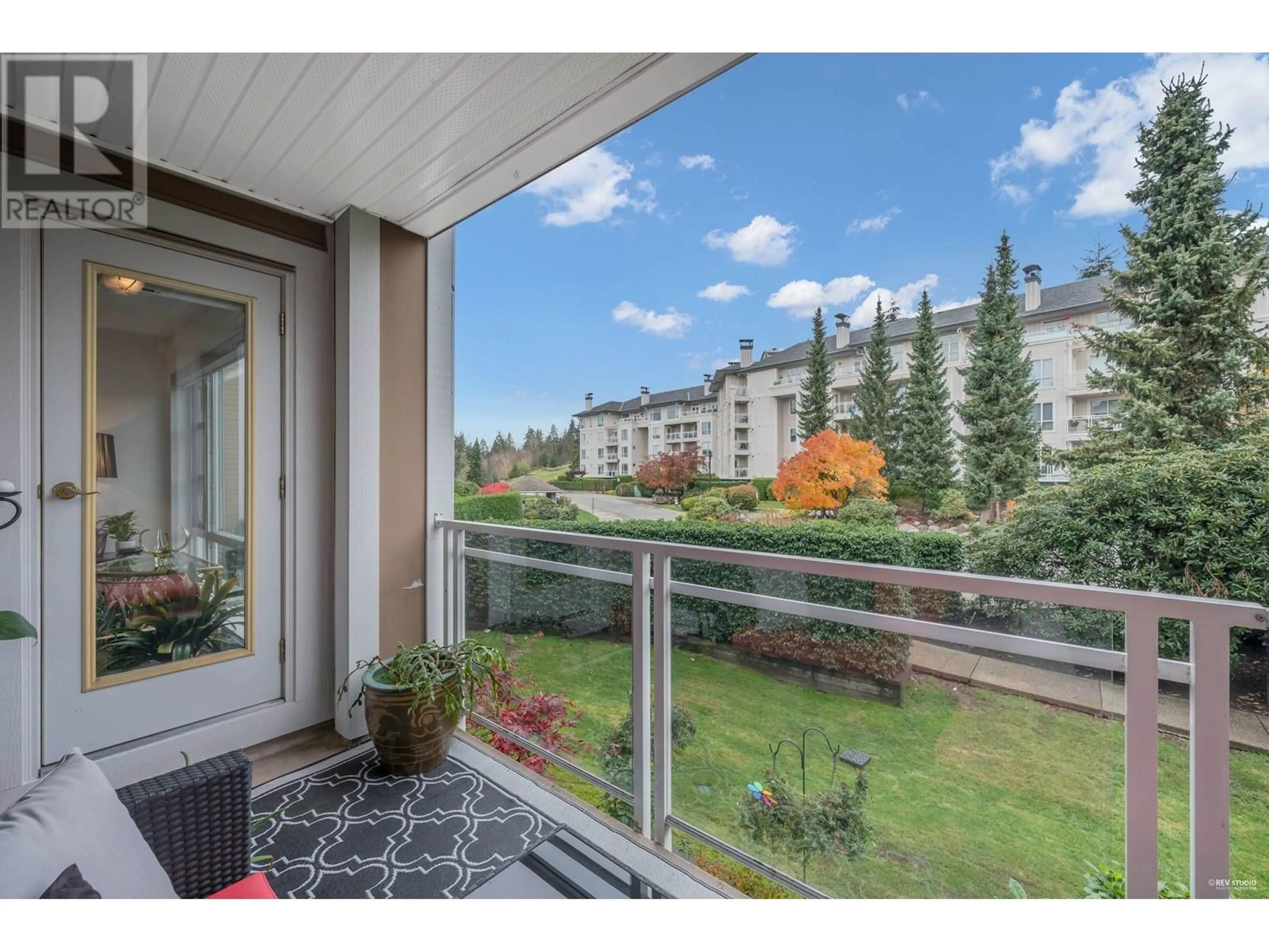 Balcony in the apartment for 320 3629 DEERCREST DRIVE, North Vancouver British Columbia V7G2S9