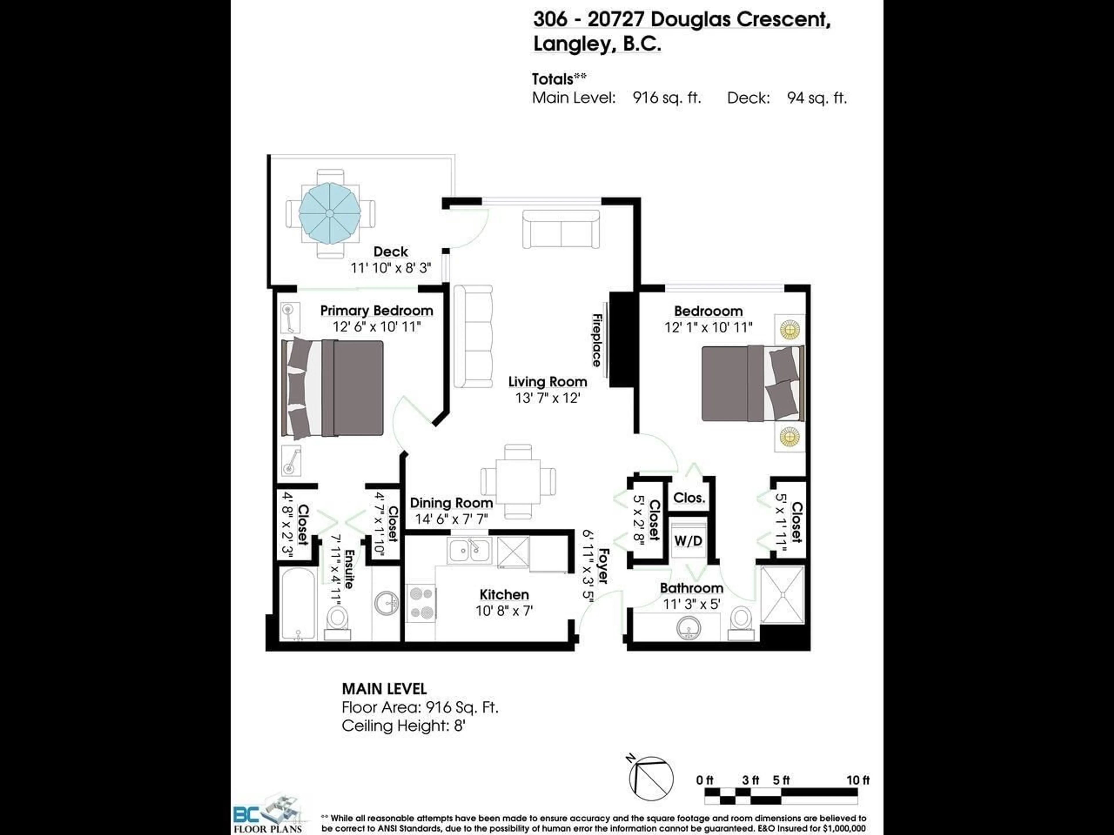 Floor plan for 306 20727 DOUGLAS CRESCENT, Langley British Columbia V3A4C1