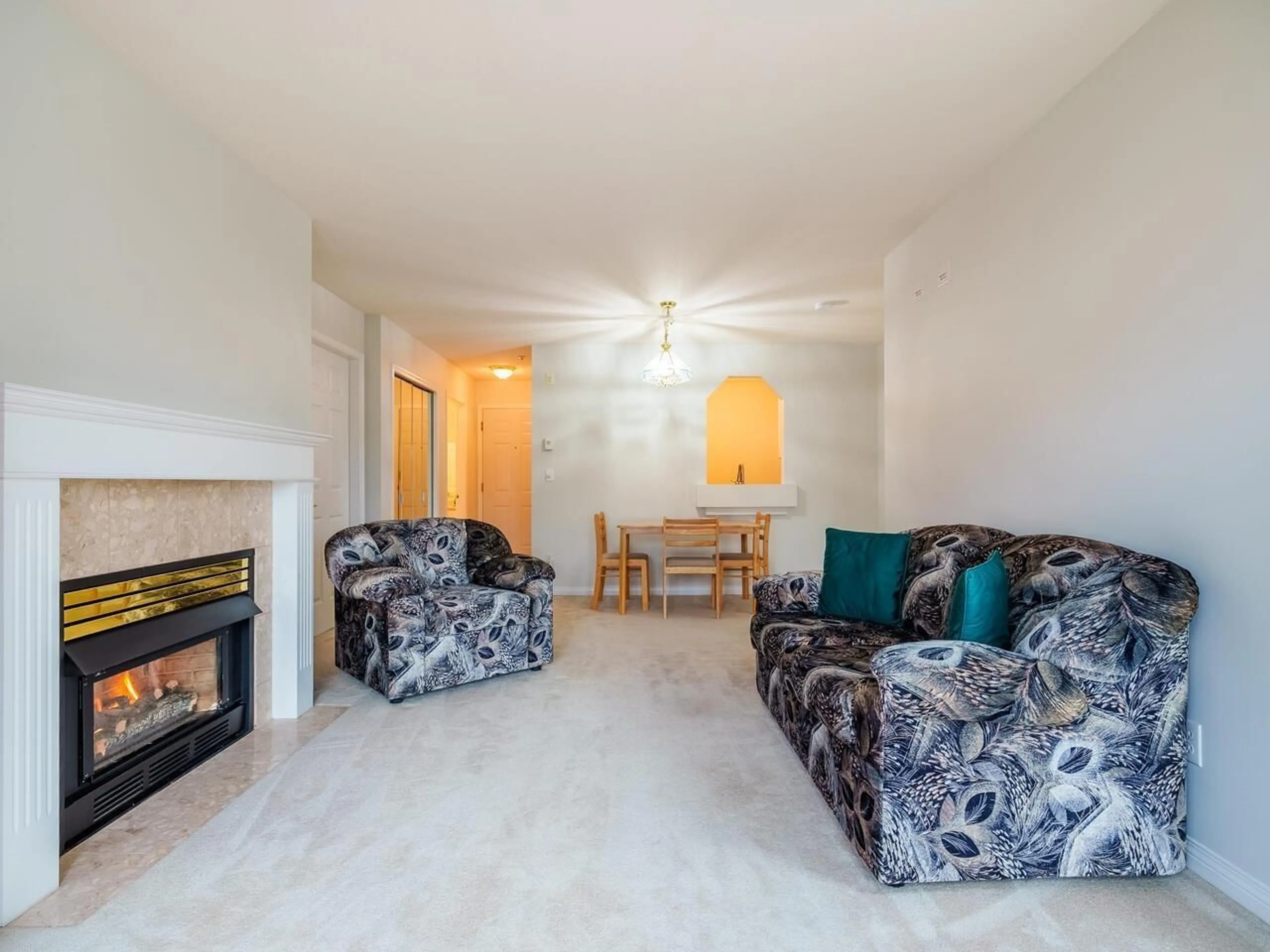 Living room, carpet floors for 306 20727 DOUGLAS CRESCENT, Langley British Columbia V3A4C1