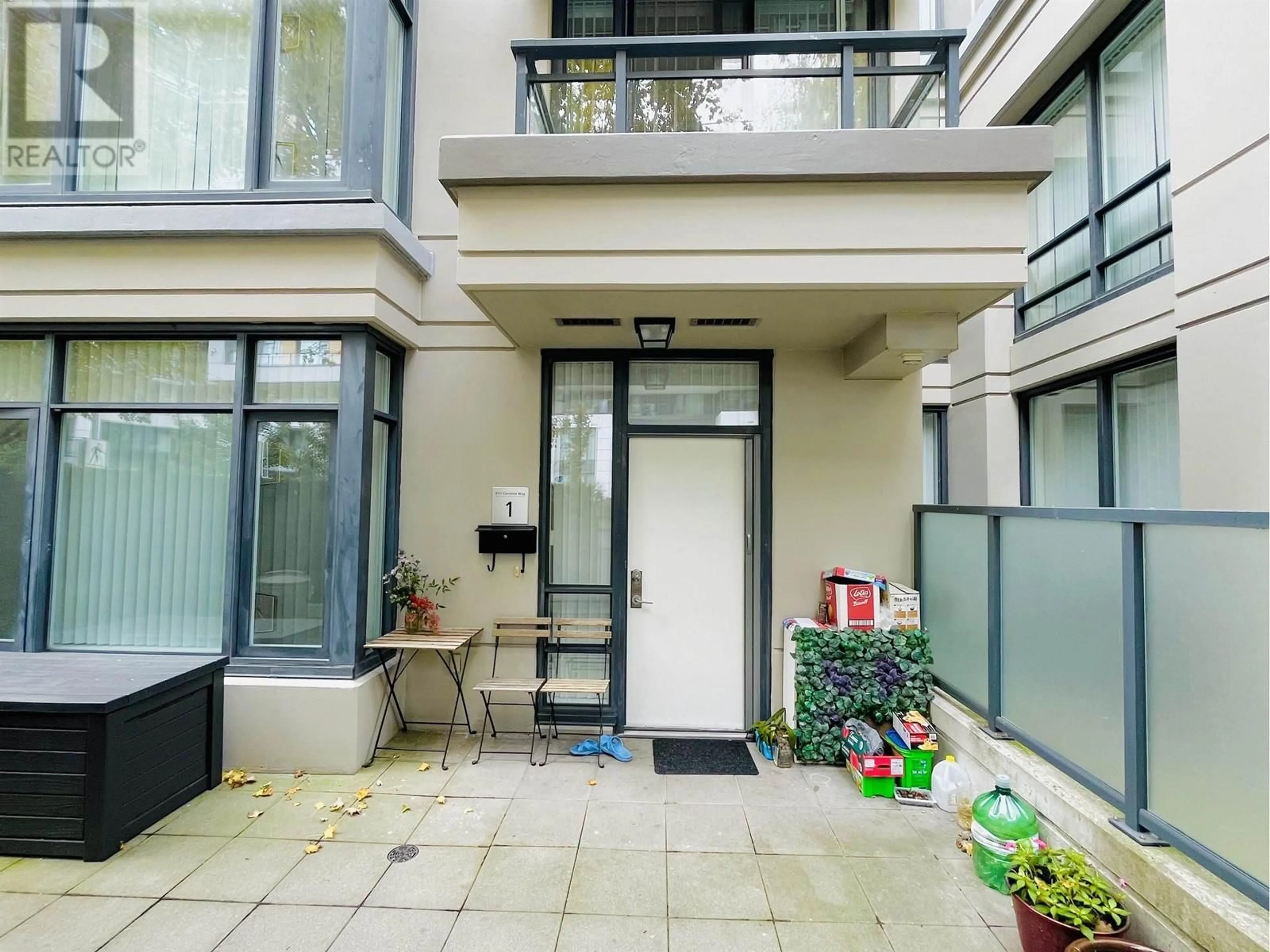 A pic from exterior of the house or condo, the street view for 1 3111 CORVETTE WAY WAY, Richmond British Columbia V6X4K3