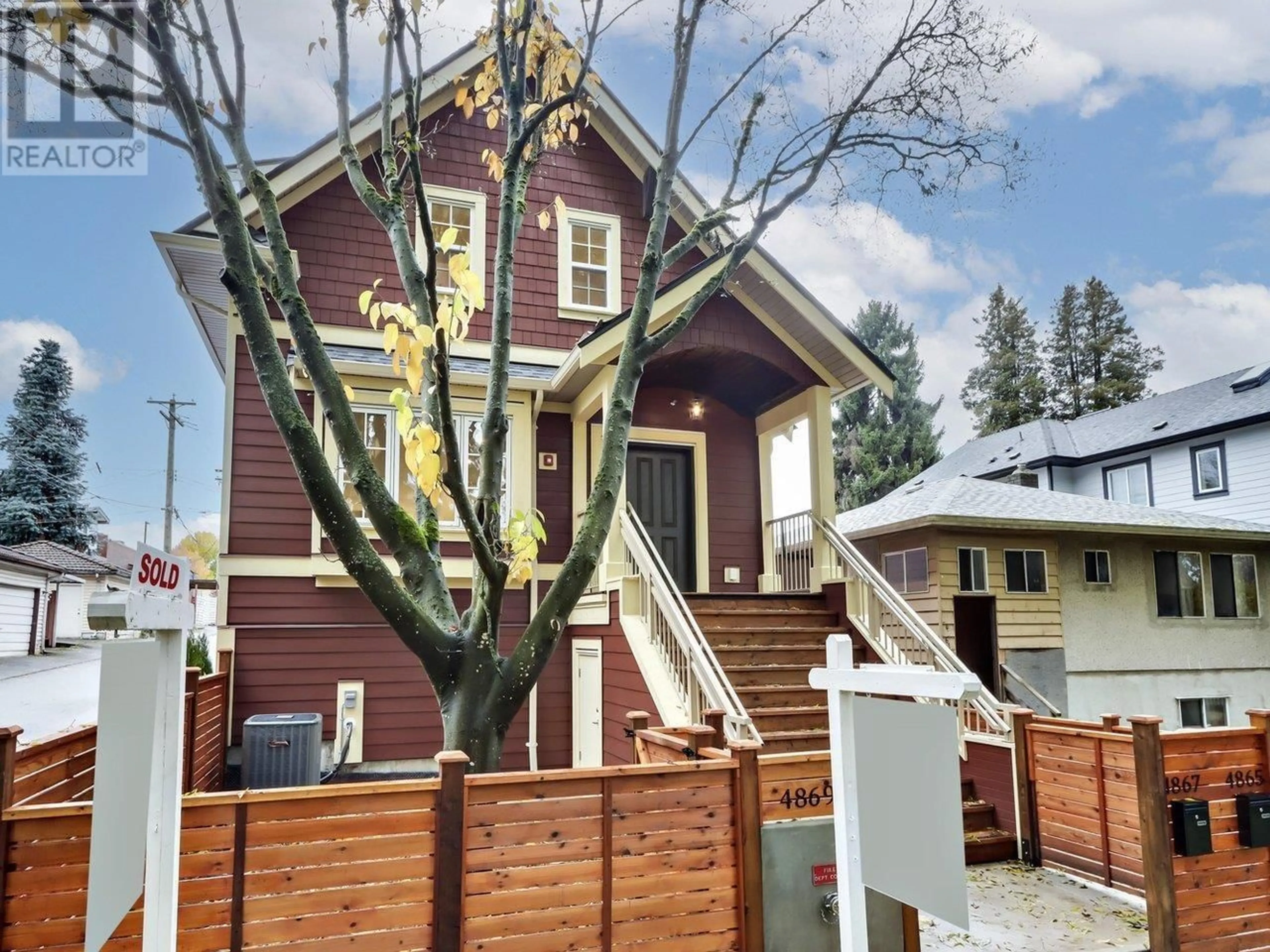 Frontside or backside of a home, the fenced backyard for 4869 LANARK STREET, Vancouver British Columbia V5N3S1