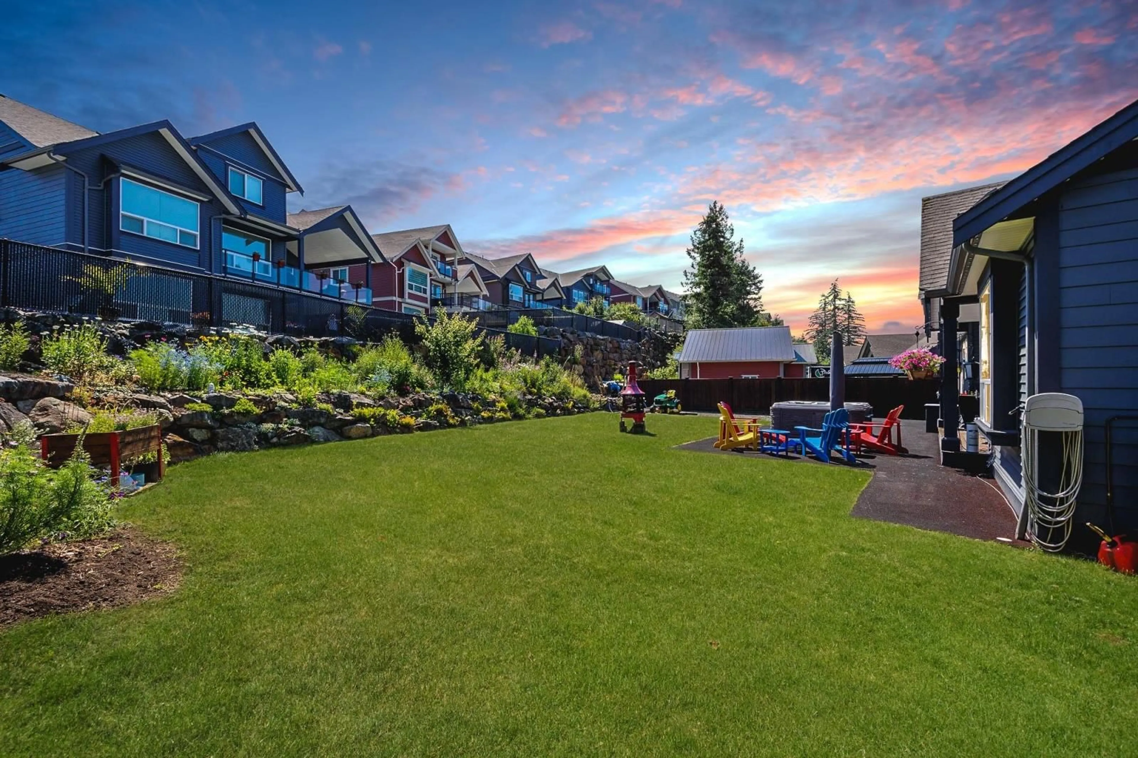 A pic from exterior of the house or condo, the fenced backyard for 1500 OSPREY PLACE, Agassiz British Columbia V0M1A1